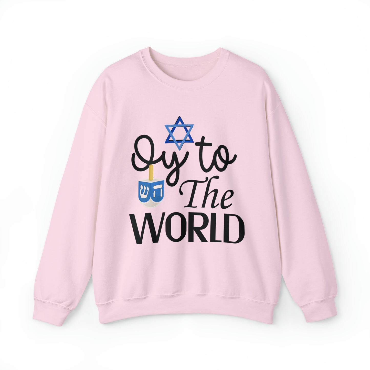 Oy! to the world funny hanukkah sweatshirt, Humorous Chanukah sweater, cute Jewish holiday hoodie, Unisex driedel star of David outfit, God's chosen people