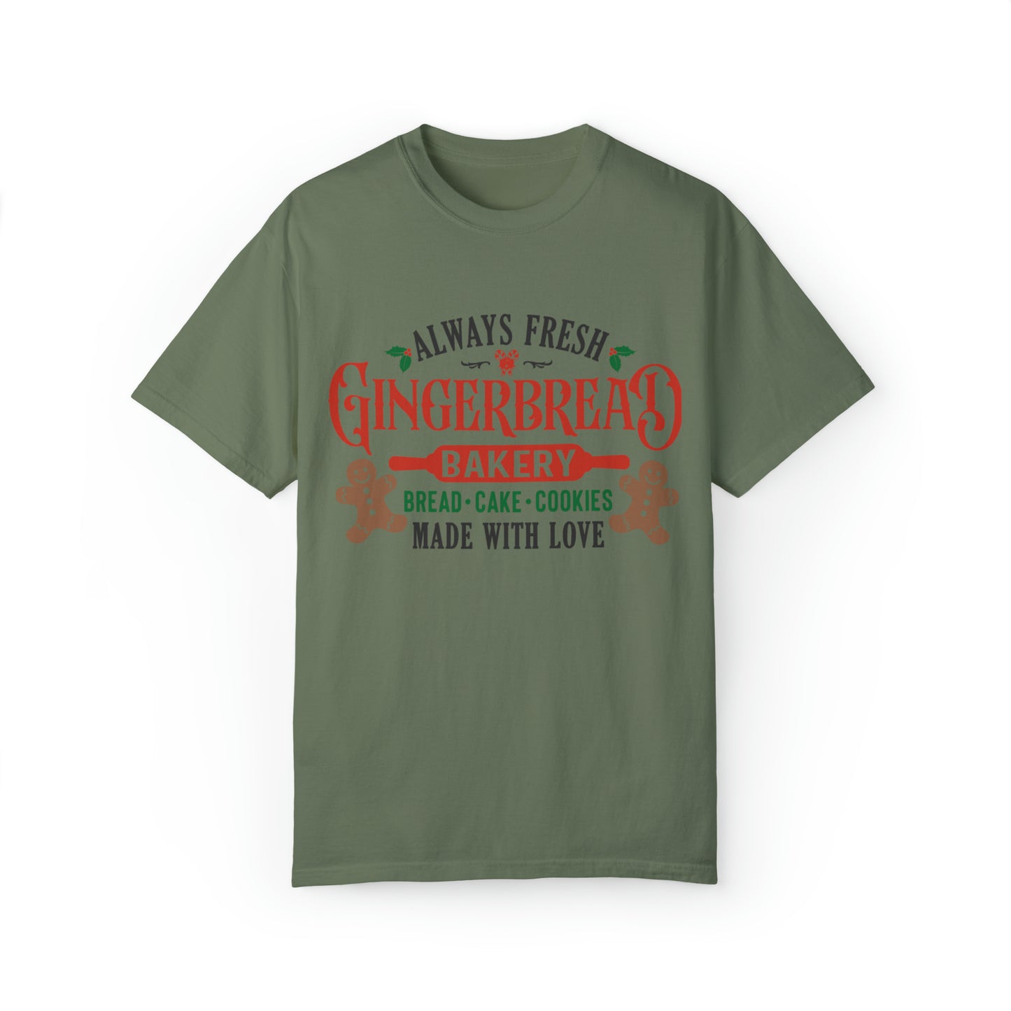 Gingerbread bakery tshirt, pink christmas, cute christmas shirt