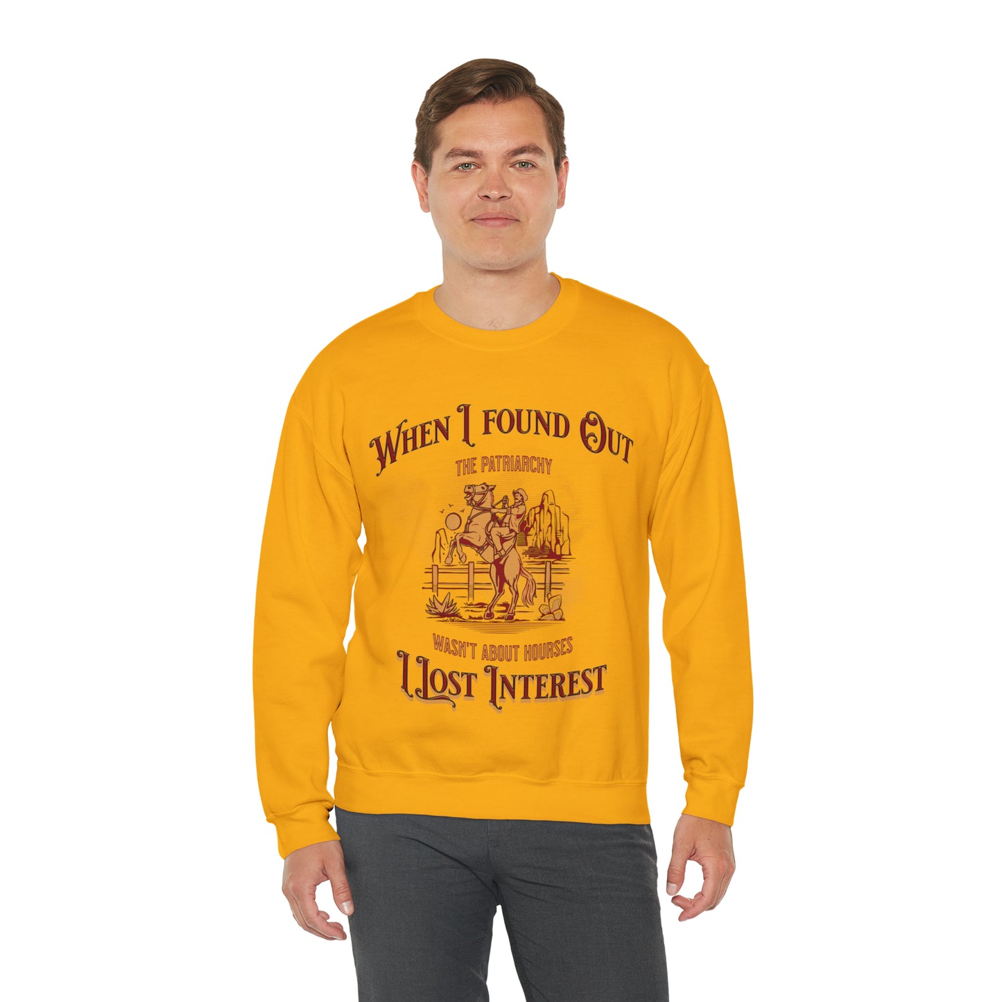 Funny barb movie ken quote sweater, when I found out the patriarchy wasnt about horses, cowboy feminist sweatshirt, Barbiecore, himbo hoodie