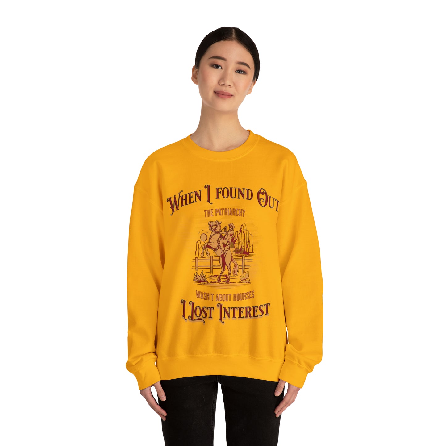 Funny barb movie ken quote sweater, when I found out the patriarchy wasnt about horses, cowboy feminist sweatshirt, Barbiecore, himbo hoodie