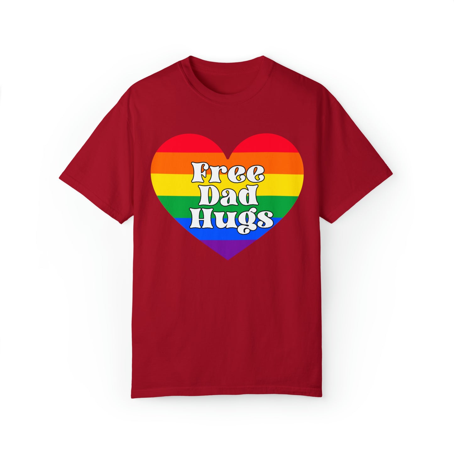 Free Dad Hugs T-Shirt, Ally papa Apparel, Rainbow Gay Pride T-Shirt, Lgbtq Proud Parent Shirt, Equality Gifts, Rainbow Heart Shirt,daddy Tee