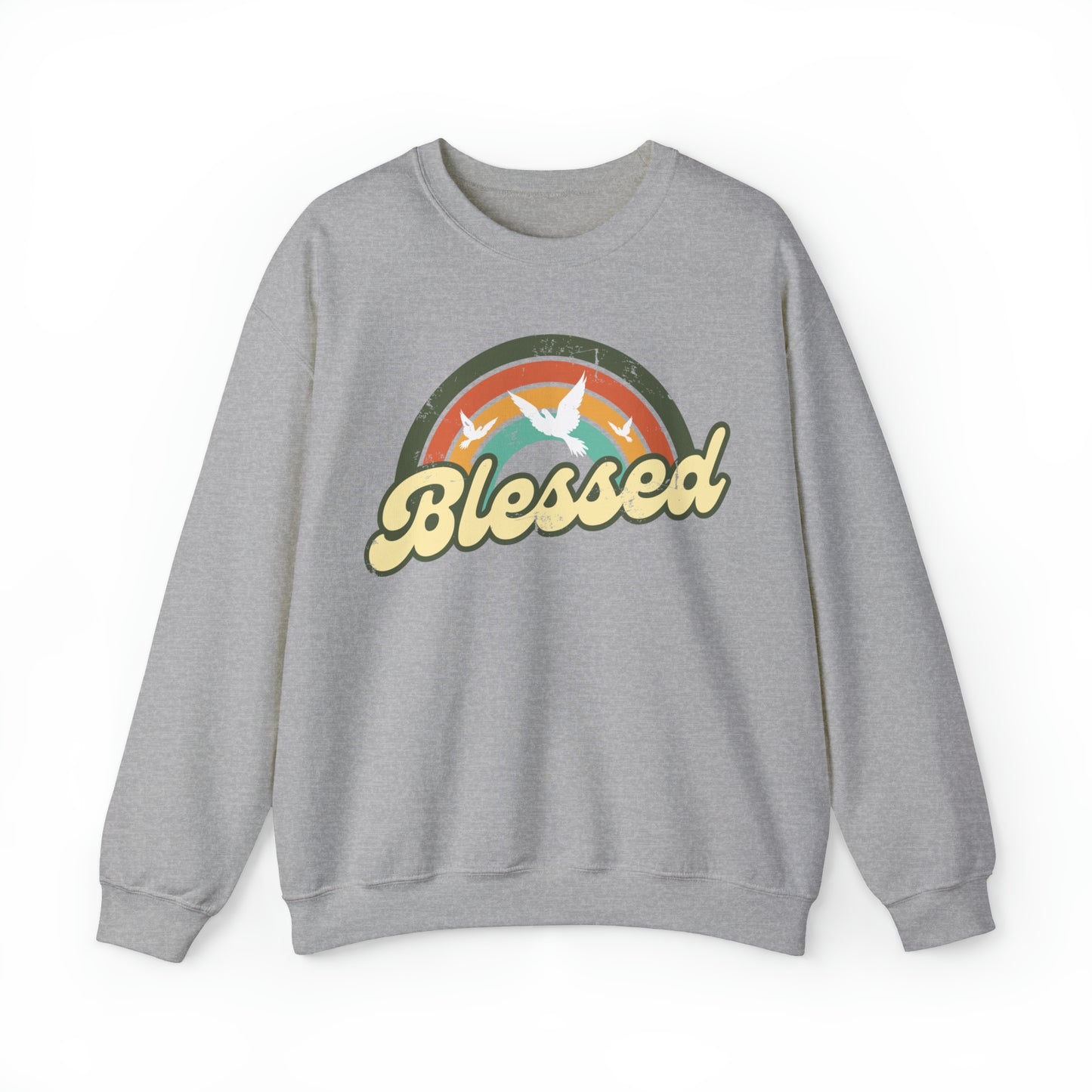 Blessed sweatshirt, cute christian sweater, groovy religious hoodie, retro faith based clothing, gift idea for mom