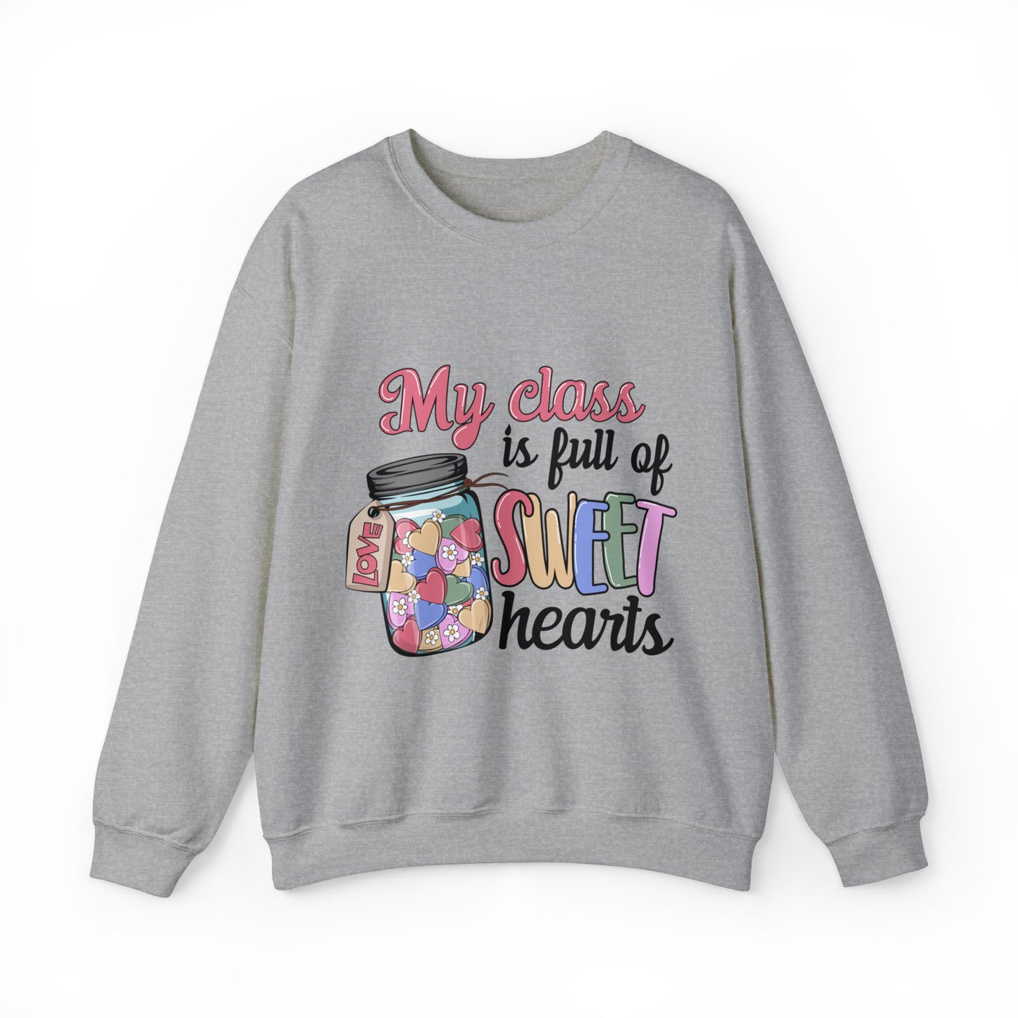 My class is full of sweethearts cute teacher sweatshirt, retro vday sweater for school, conversation heart hoodie