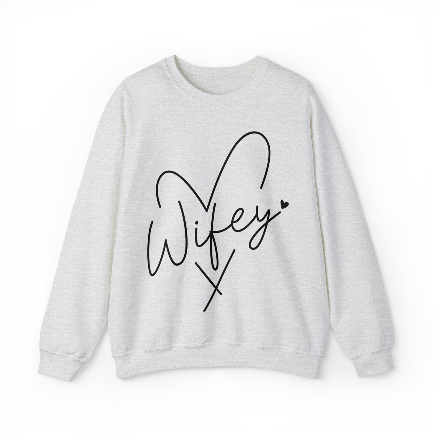 Cute minimalist wifey sweatshirt, bachelorette party sweater, engagement gift idea, wedding day hoodie