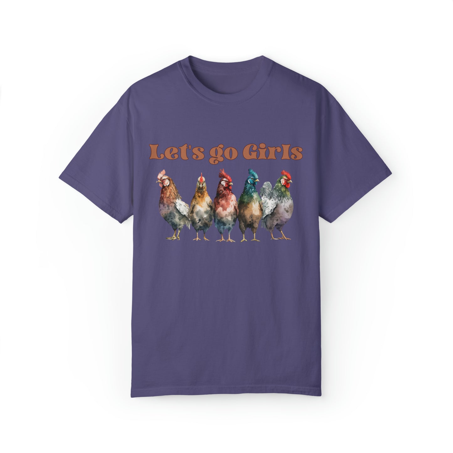 Comfort colors Cute Chicken Shirt For Farmer, Funny hen flock TShirt, Chicken Mom Tee, retro Farm Girl Shirt, Farm Family Tee, lets go girls