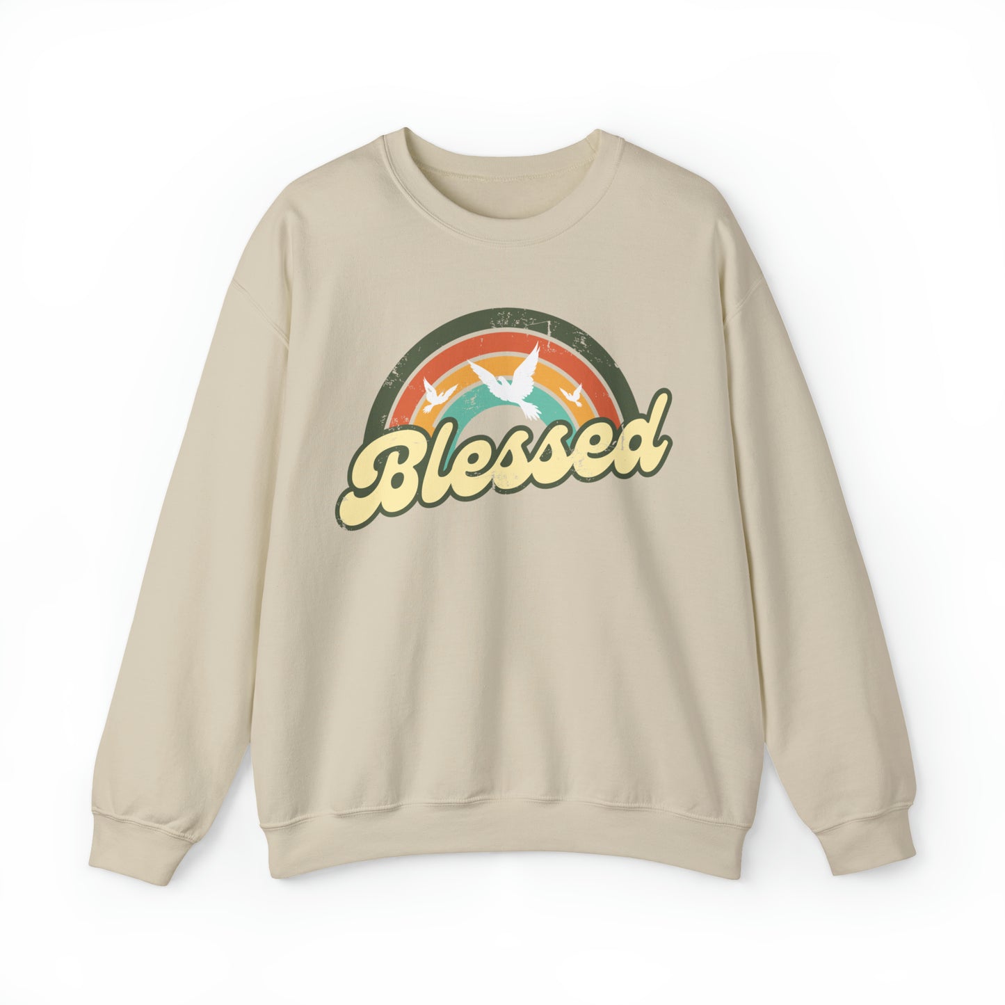 Blessed sweatshirt, cute christian sweater, groovy religious hoodie, retro faith based clothing, gift idea for mom