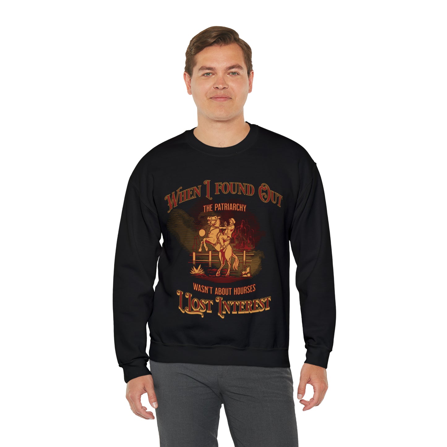 Funny barb movie ken quote sweater, when I found out the patriarchy wasnt about horses, cowboy feminist sweatshirt, Barbiecore, himbo hoodie