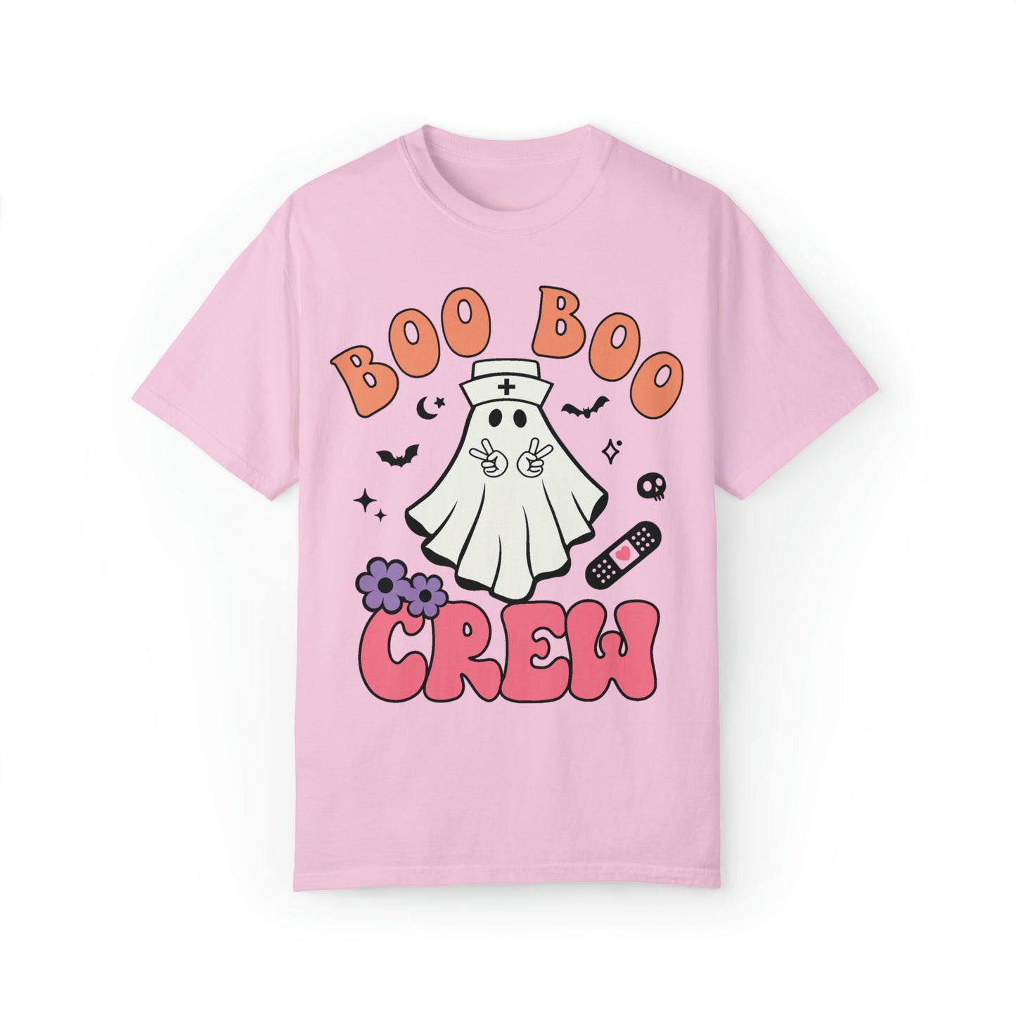 Comfort colors Boo boo crew halloween nurse Tshirt,  cute ghost RN Shirt, Nurse outfit, New Nurse Gift, retro spooky season tee, haunted