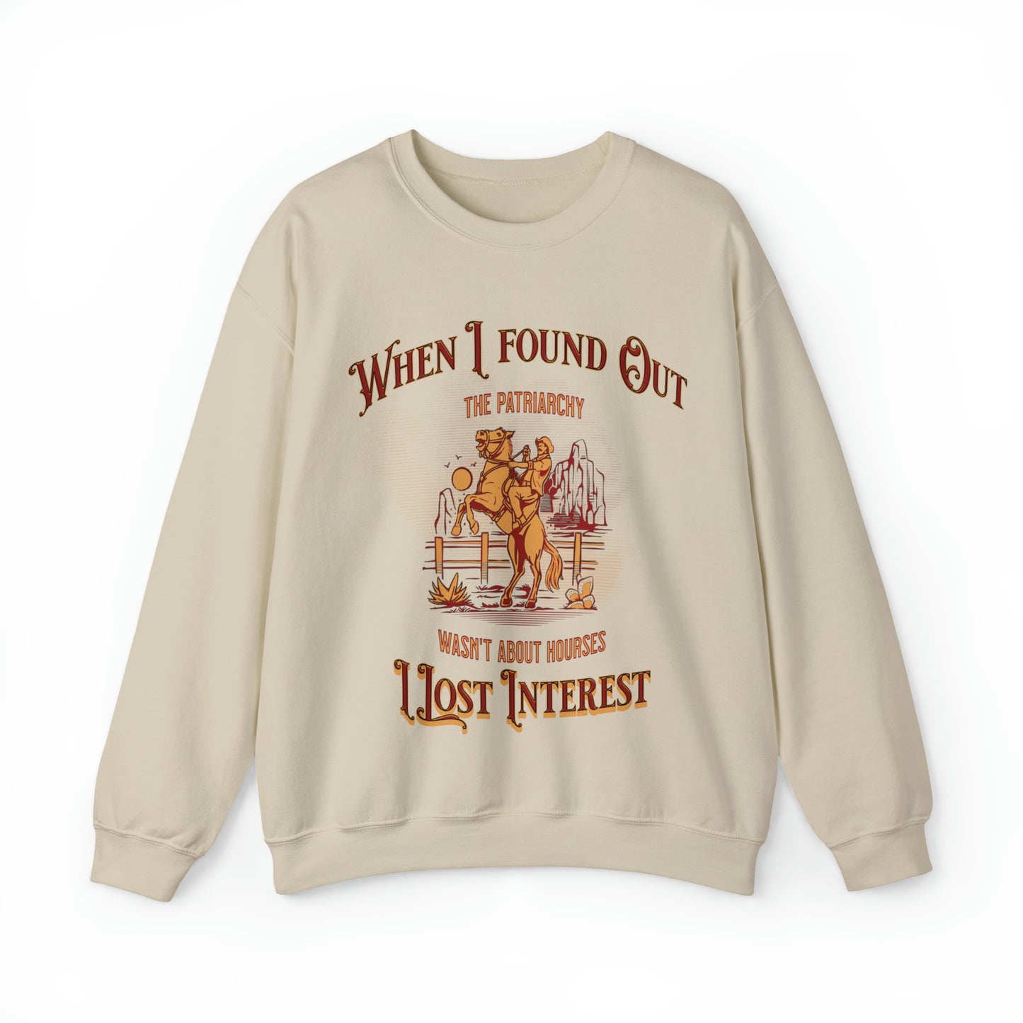 Funny barb movie ken quote sweater, when I found out the patriarchy wasnt about horses, cowboy feminist sweatshirt, Barbiecore, himbo hoodie