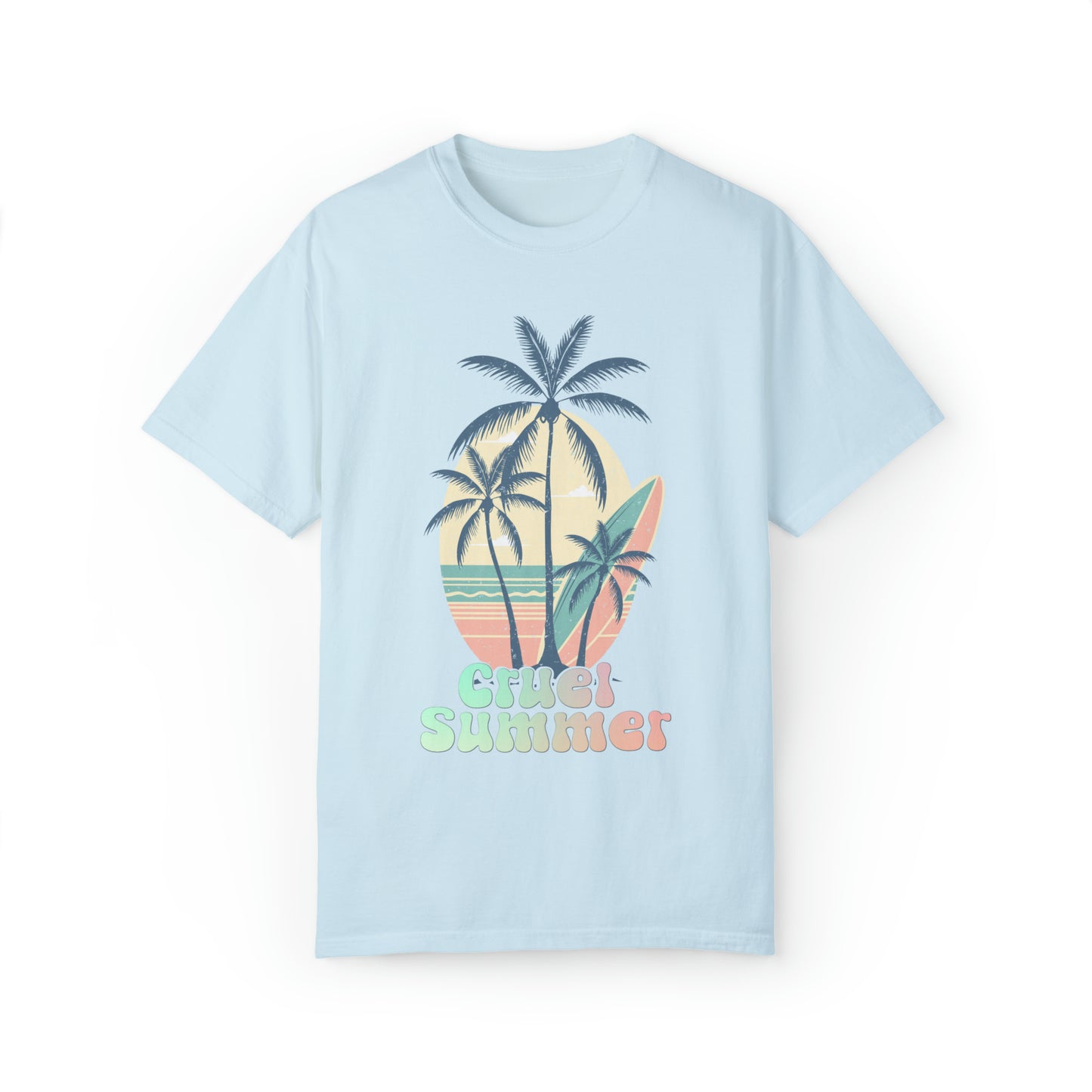 Comfort colors Cruel Summer Shirt Taylor tour Lover tee, Eras concert Merch, Boho tshirt, Y2K beach bum, retro palm tree surfboard, tropical