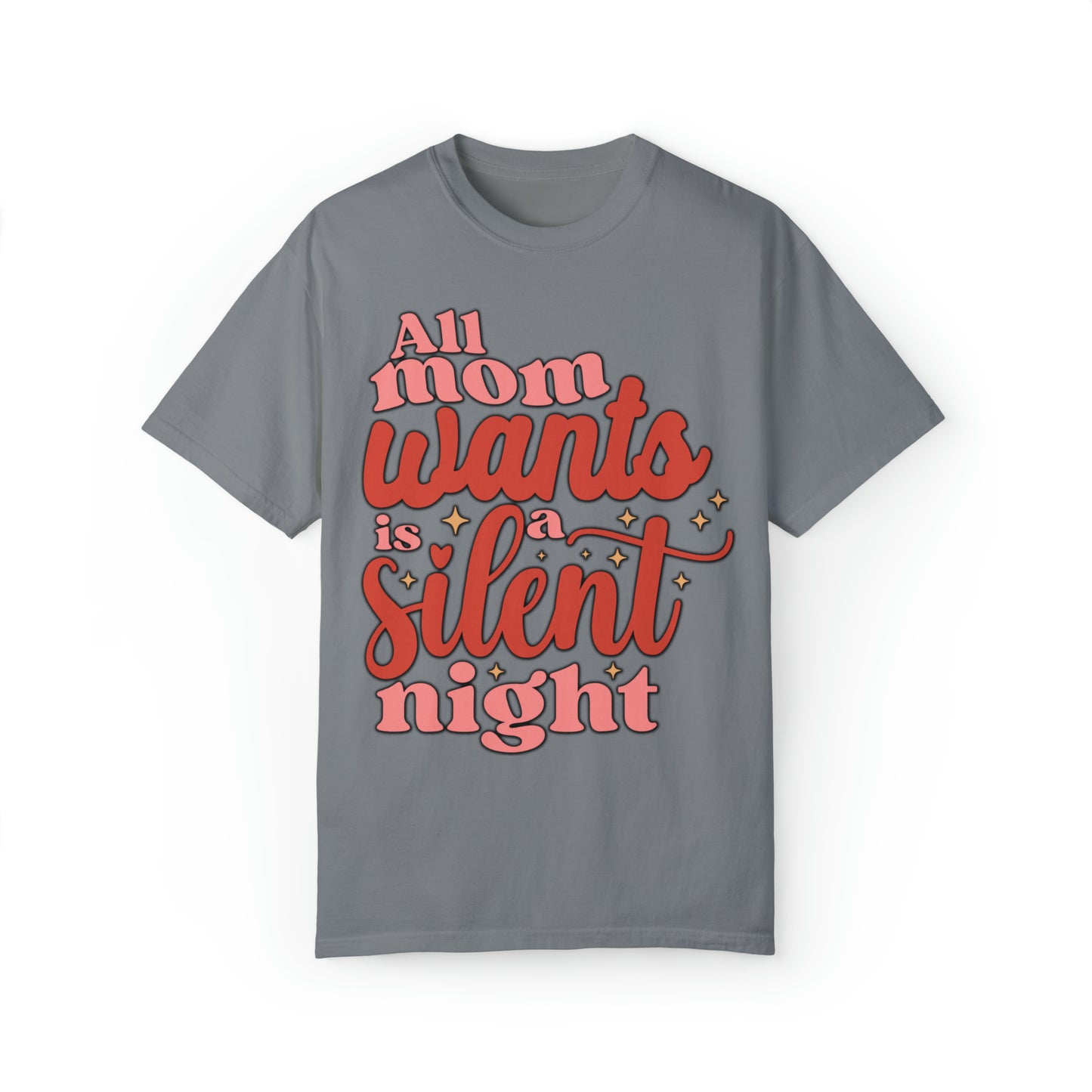 Silent night christmas tshirt, funny mom christmas shirt, pink christmas shirt, comfort colors shirt, xmas holiday outfit, groovy humorous tee