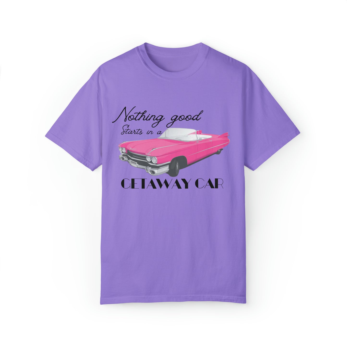 Pink convertible Getaway Car Shirt, Nothing Good, Reputation Album, Taylor Merch, Taylor Fan Gift, Concert TShirt, Comfort Colors