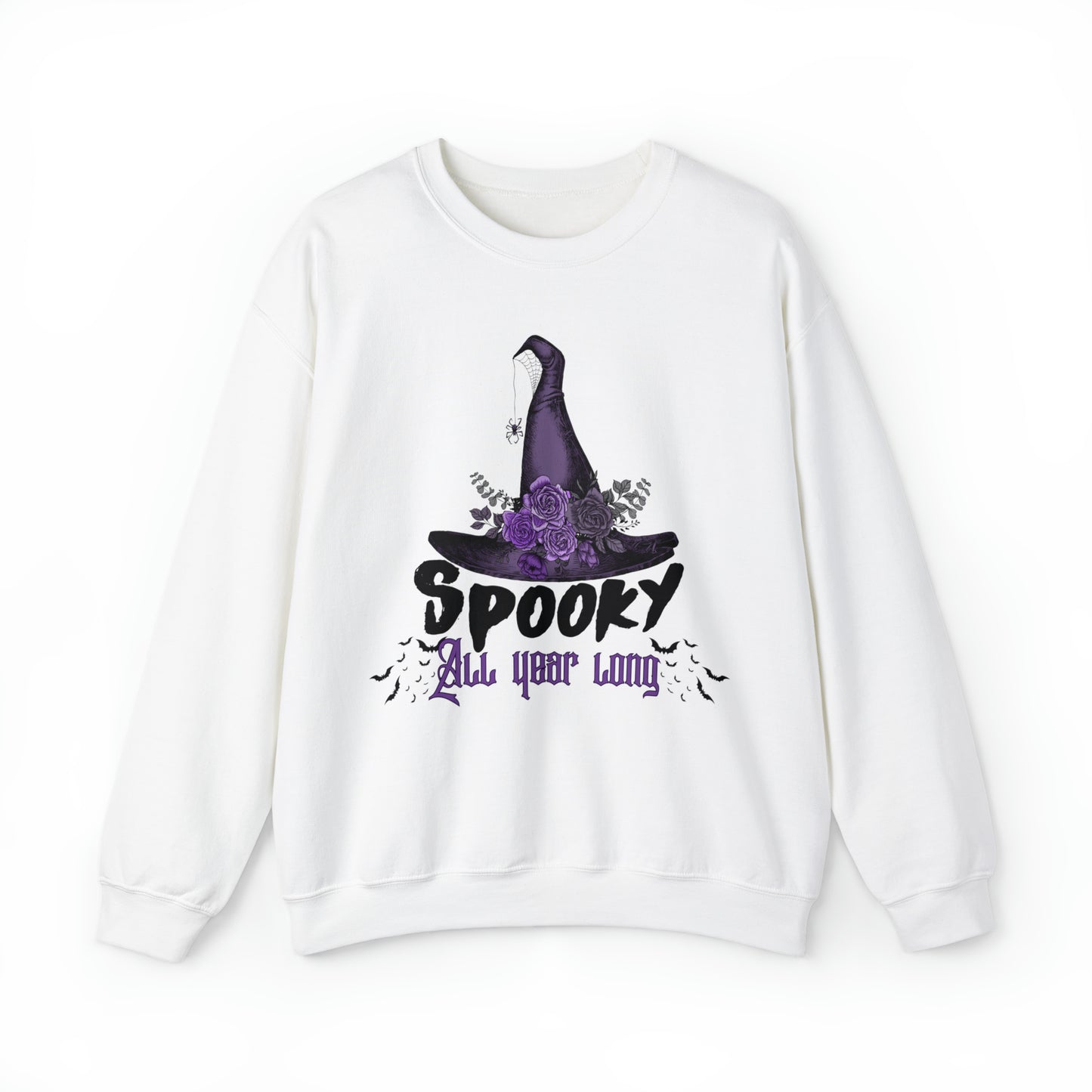 Spooky all year long witch hat sweatshirt, cute gothic halloween hoodie, midnight margaritas, wednesday sweater, funny haunted outfit