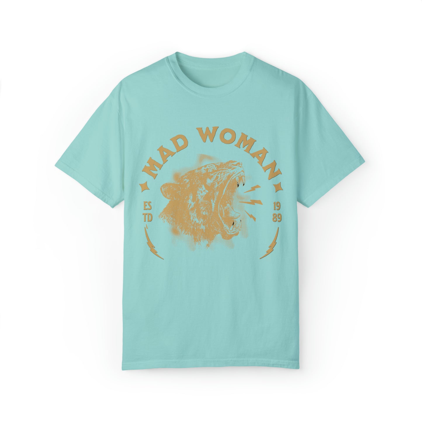 Comfort colors mad woman tshirt, leopard folklore distressed shirt, Eras concert merch, Taylor tour 2023, fan gift idea, distessed band tee