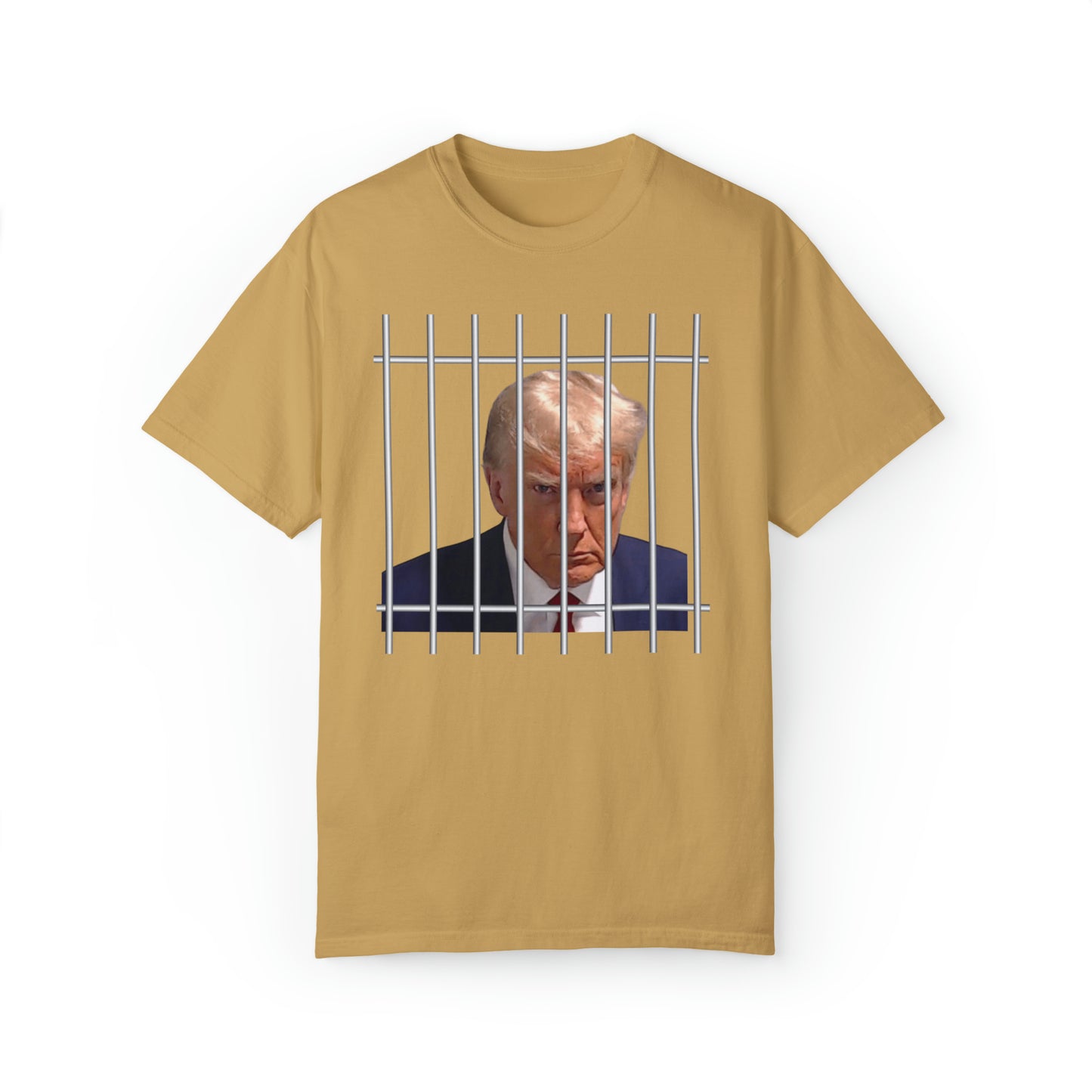 Comfort colors funny Donald Trump Mugshot jail Tshirt, meme shirt, dark humor tee, distressed graphic tee, political shirt, democrat, liberal