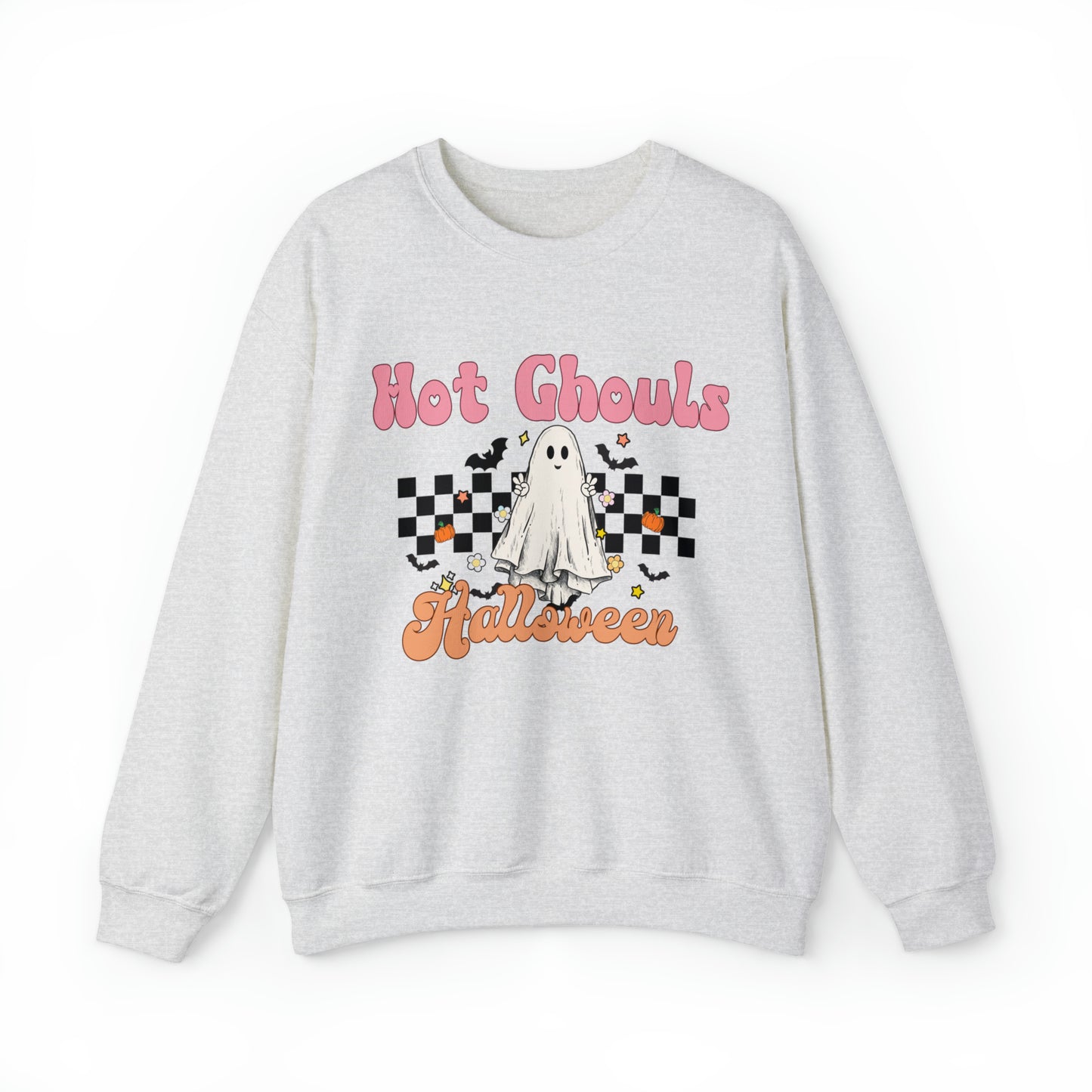 Funny hot ghouls pun spooky season halloween, retro witchy sweatshirt, fall lover hoodie, groovy autumn seasonal sweater, hot girls holiday