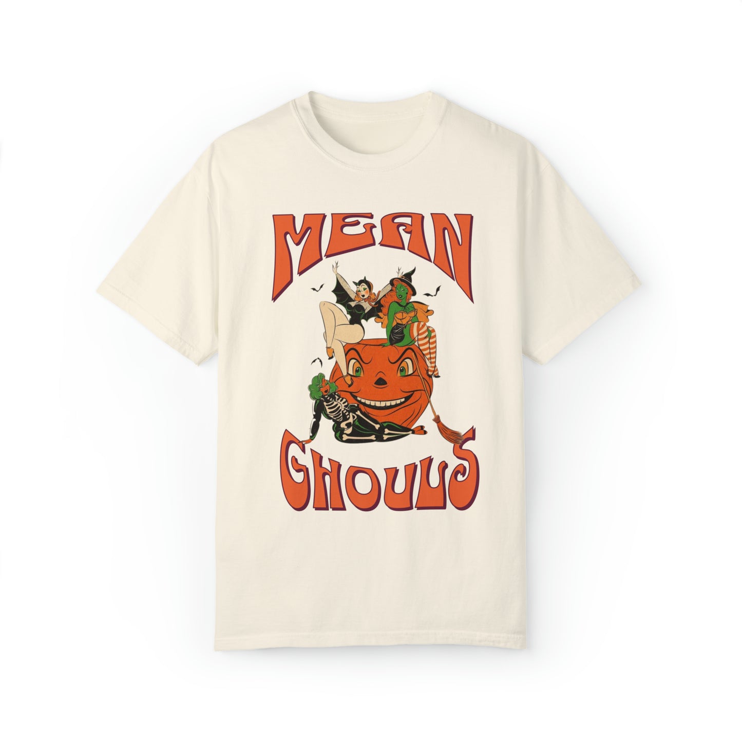 Cute comfort colors Funny mean ghouls girls halloween tshirt, spooky season girl group shirts, sorority holiday tees, monster graphic tee