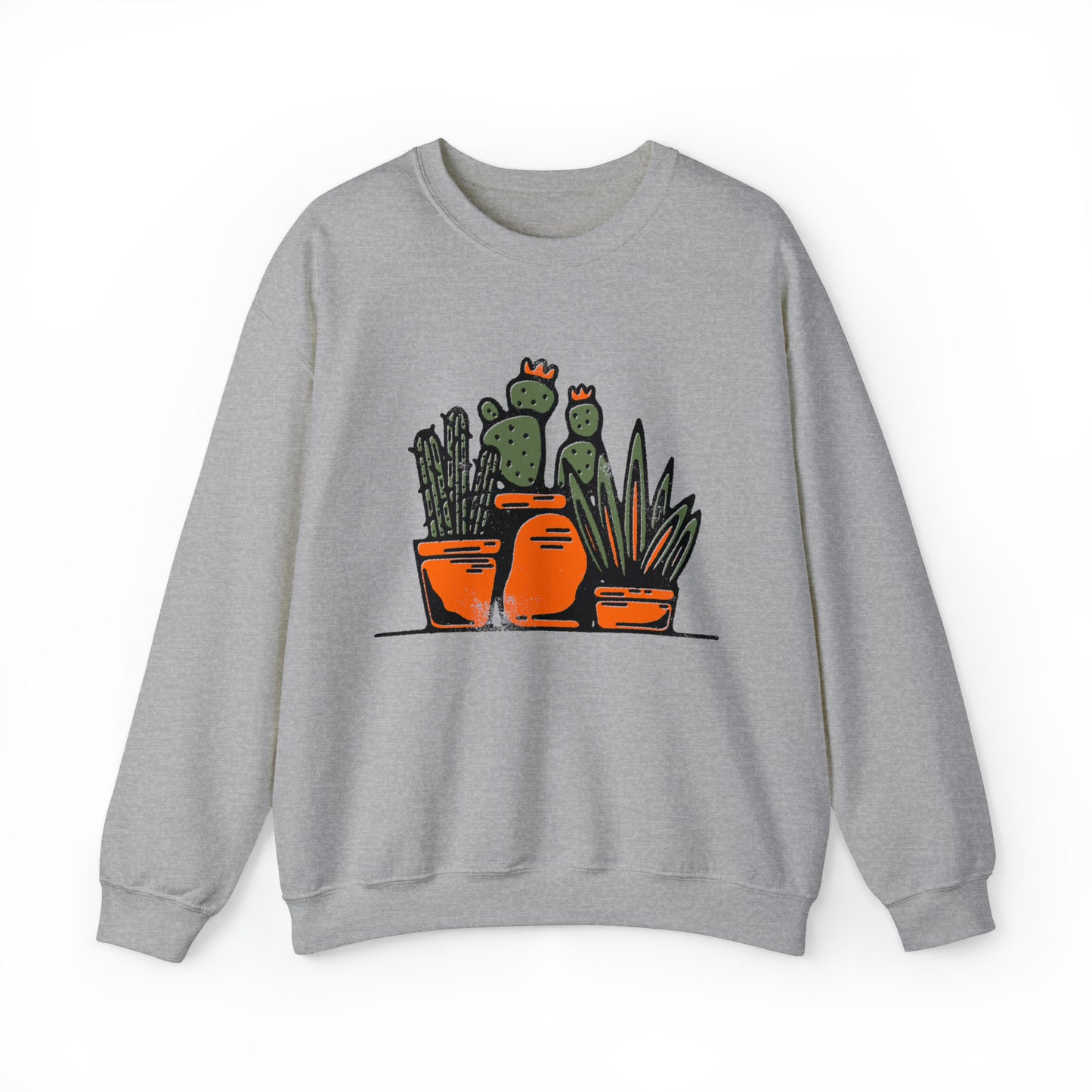 Cute retro cactus graphic sweatshirt, vintage inspired succulent sweater, botanical nature desert hoodie, southwest landscape, country shirt