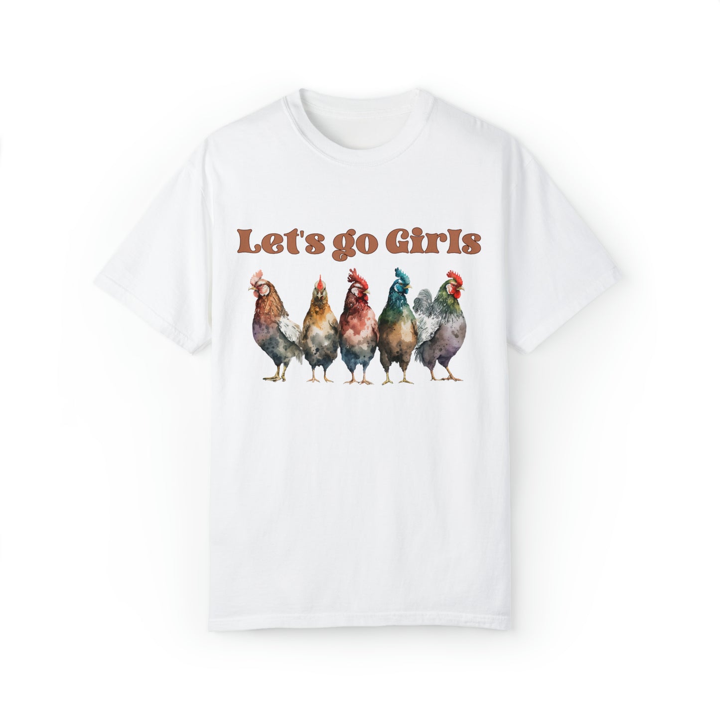 Comfort colors Cute Chicken Shirt For Farmer, Funny hen flock TShirt, Chicken Mom Tee, retro Farm Girl Shirt, Farm Family Tee, lets go girls