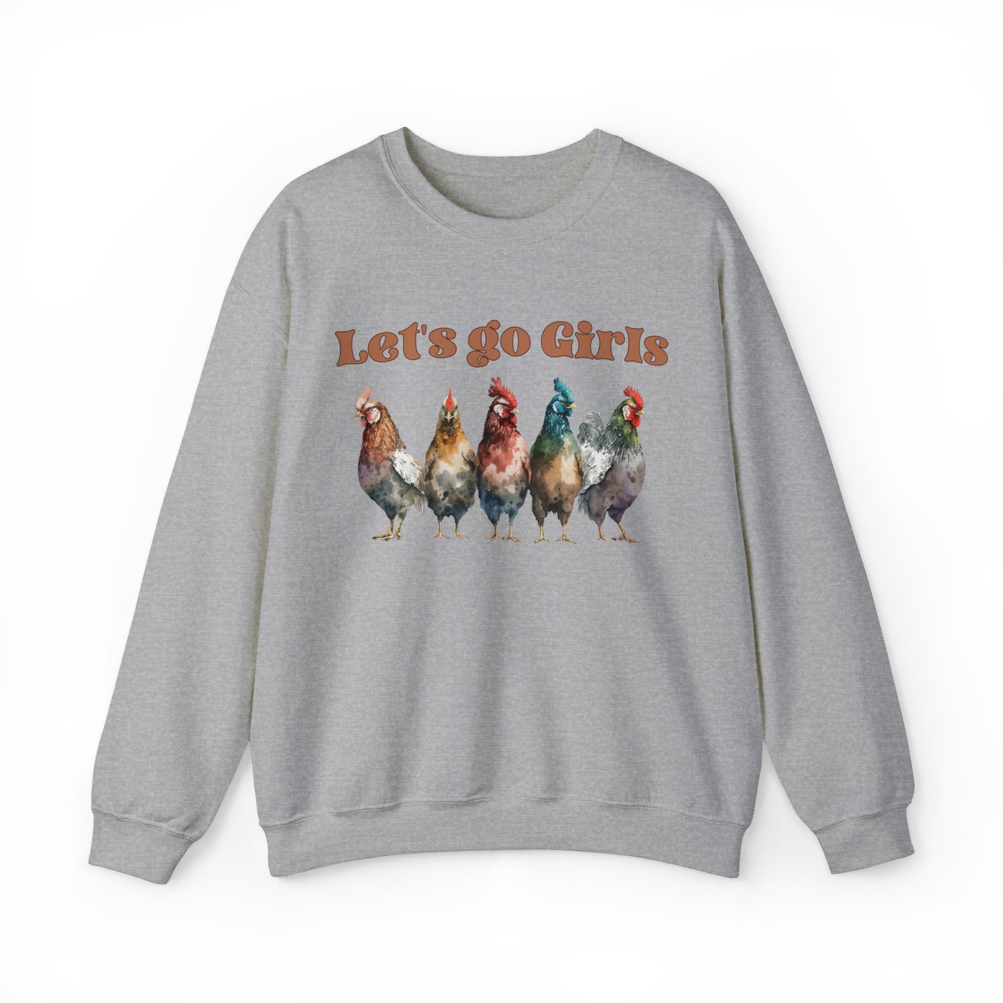 Cute Chicken Shirt For Farmer, Funny Chicken Sweatshirt, Chicken Mom sweater, Farm Girl hoodie, Farm Family  shirt, lets go girls hen flock