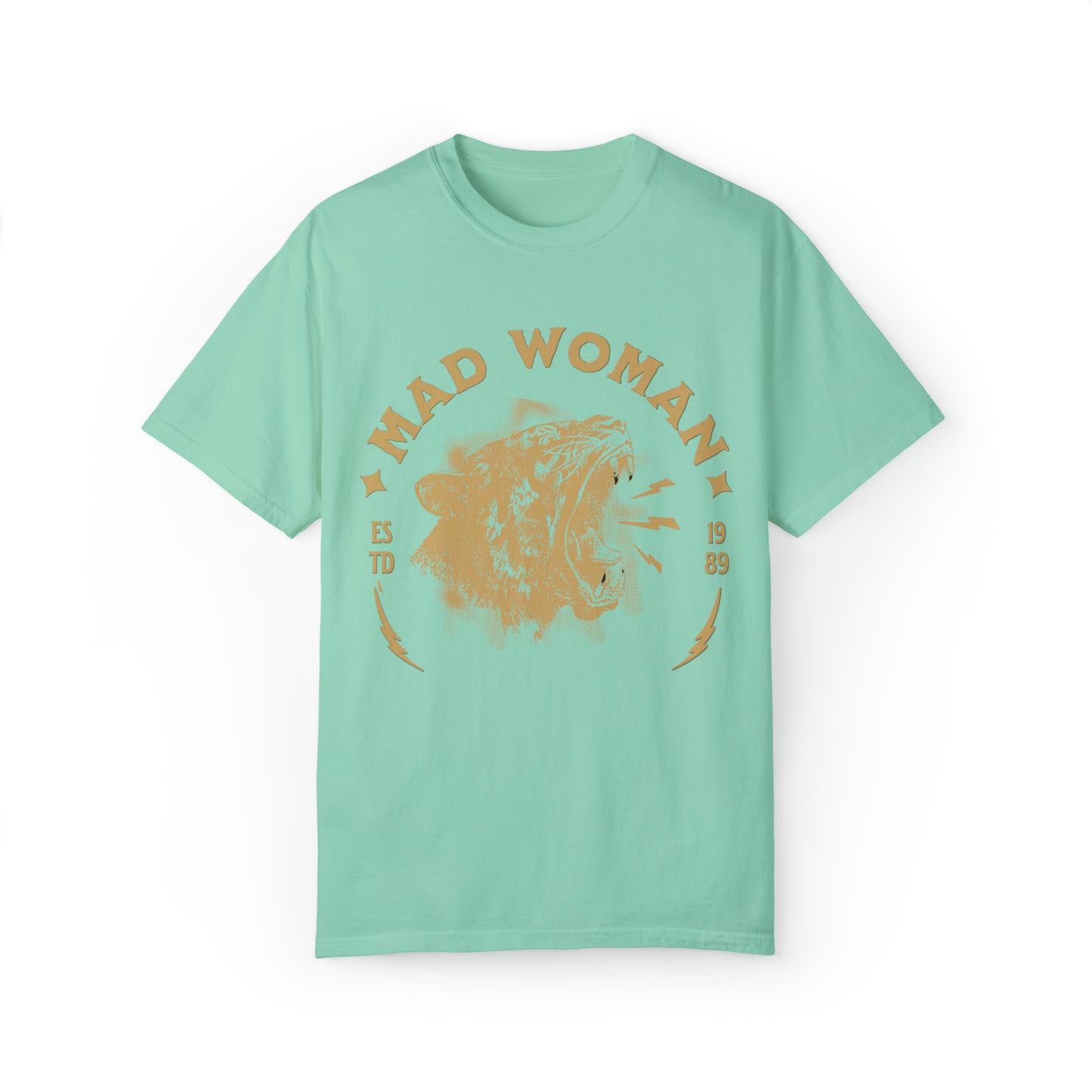 Comfort colors mad woman tshirt, leopard folklore distressed shirt, Eras concert merch, Taylor tour 2023, fan gift idea, distessed band tee