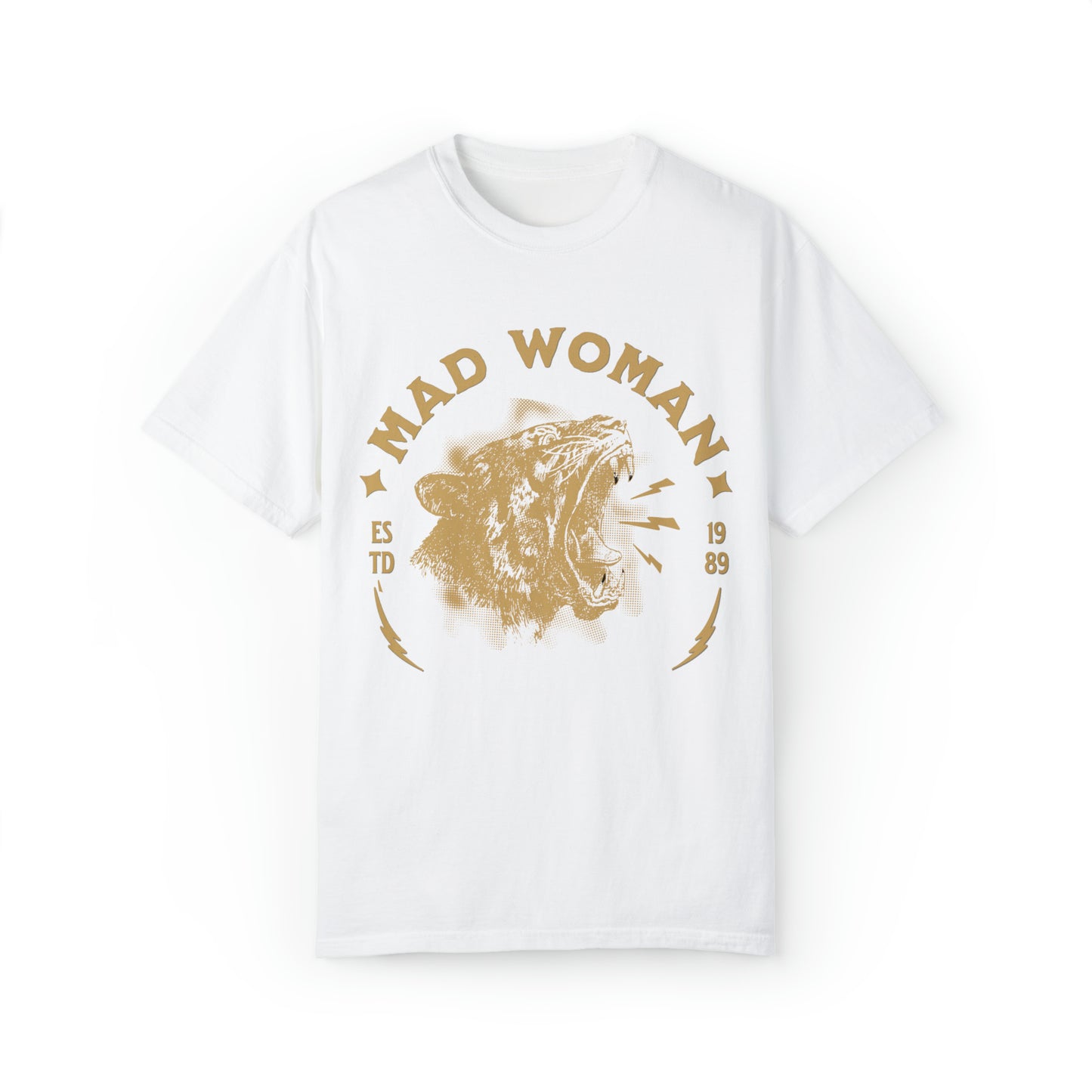 Comfort colors mad woman tshirt, leopard folklore distressed shirt, Eras concert merch, Taylor tour 2023, fan gift idea, distessed band tee