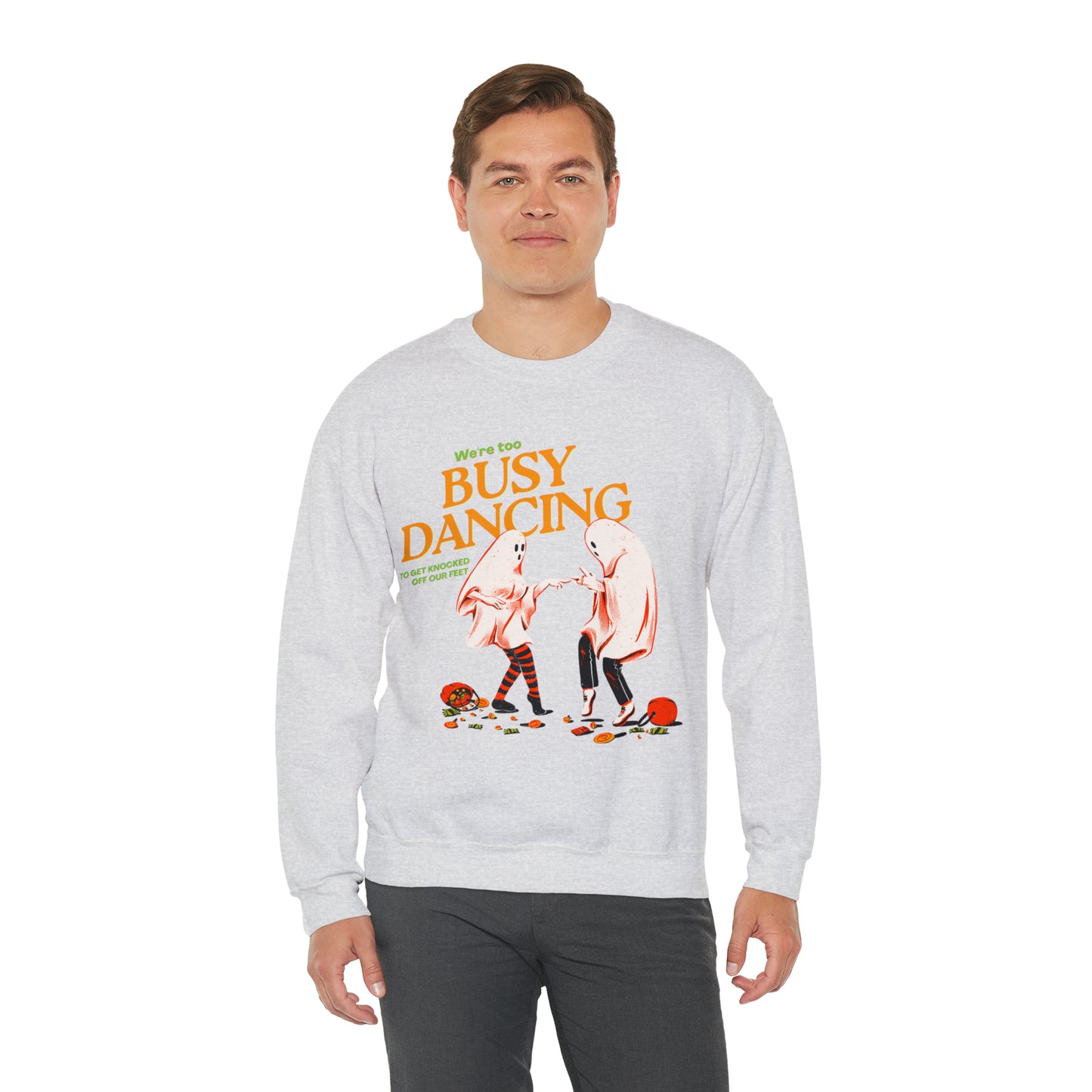 Retro groovy TS lyrics too busy dancing to get knocked off our feet eras halloween concert merch, ghost spooky taylor sweatshirt hoodie