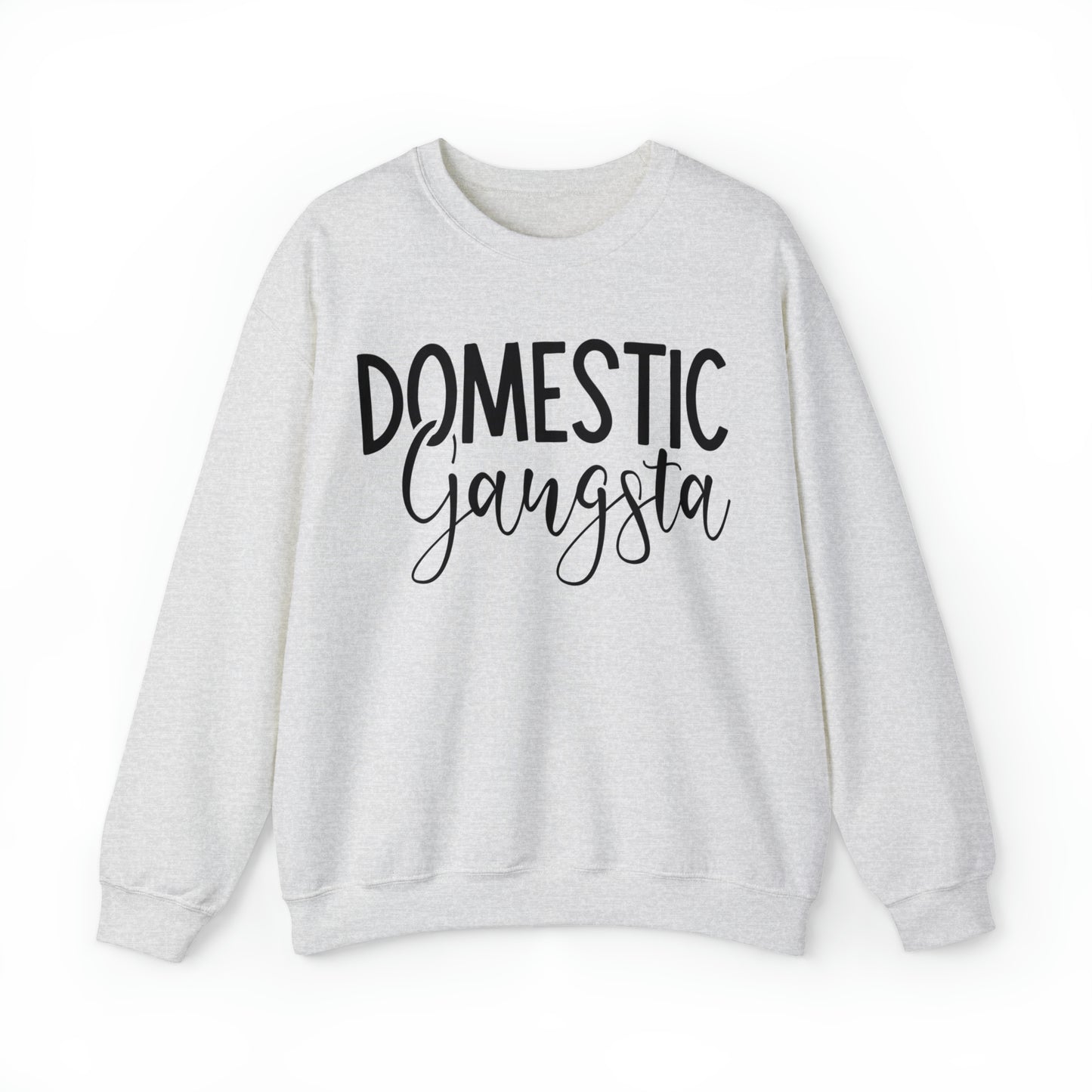 Funny minimalist domestic gangsta sweatshirt for mom, cute mothers day gift idea, stay at home mama meme hoodie