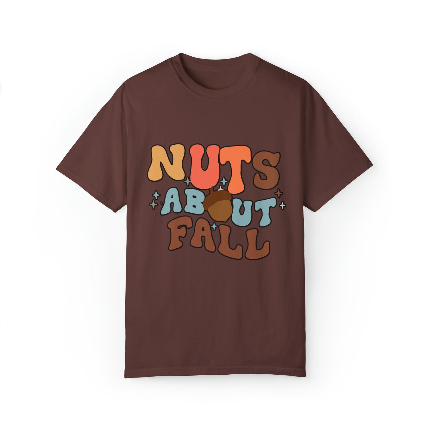 Cute nuts about fall shirt, funny fall shirt, autumn Tshirt, comfort colors shirt