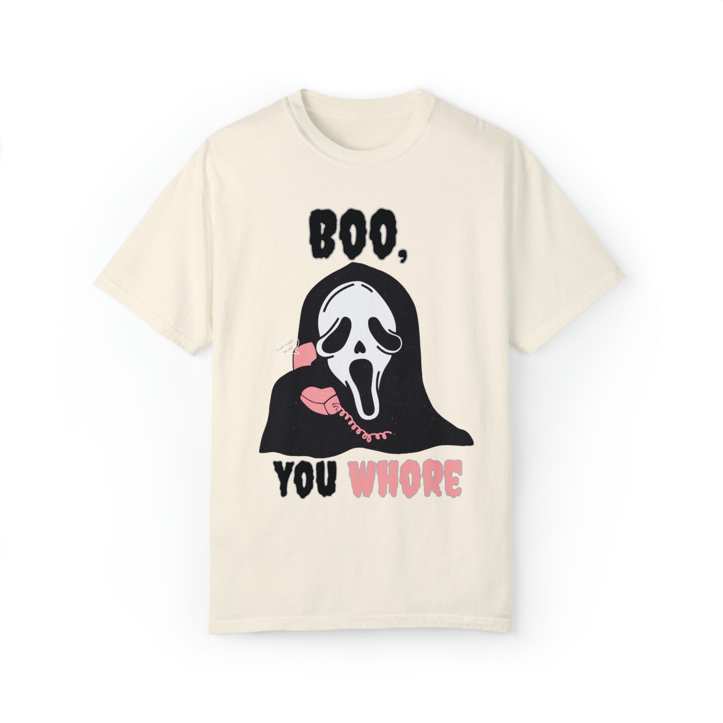 Funny Boo you whore mean girls halloween scream spoof tshirt, cute spooky season shirt, boho scary movie watching tee, ghost face