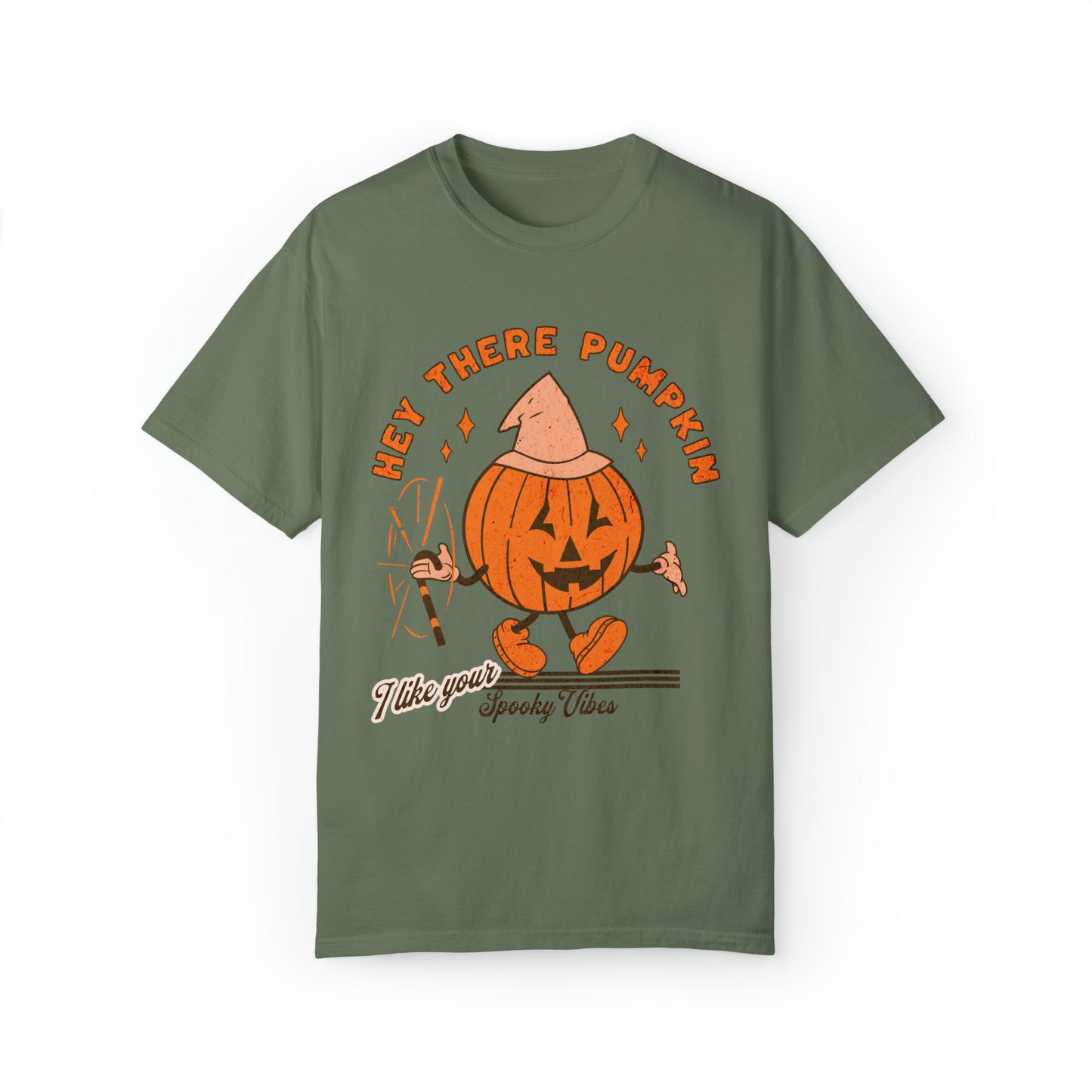 Comfort colors funny hey there pumpkin jack o lantern halloween tshirt, cute pumpkin patch shirt, fall autumn spooky vibes, sweater weather