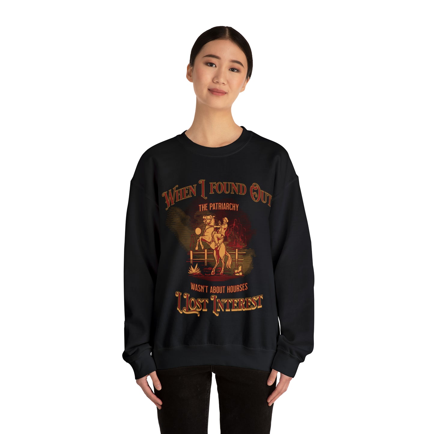 Funny barb movie ken quote sweater, when I found out the patriarchy wasnt about horses, cowboy feminist sweatshirt, Barbiecore, himbo hoodie