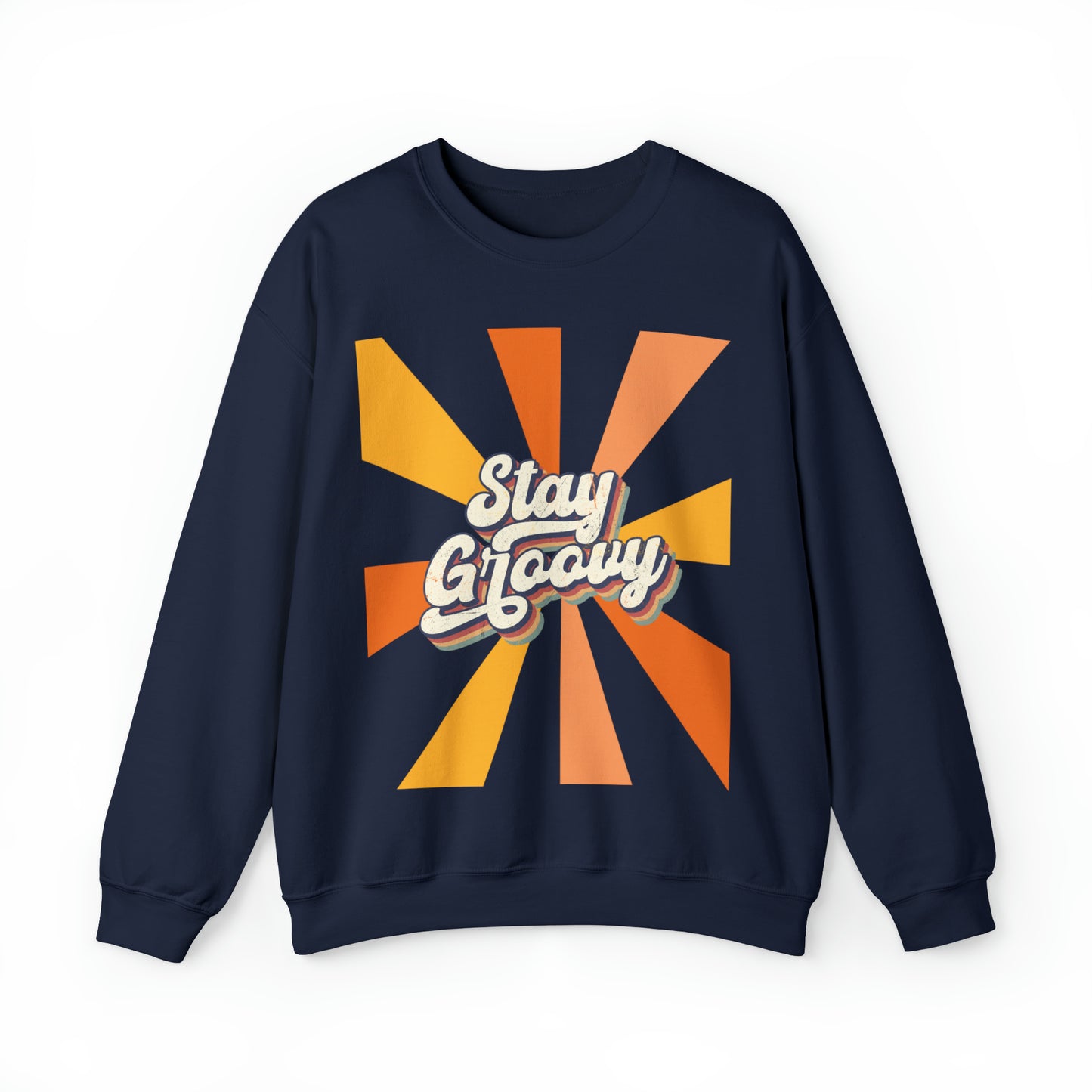 Vintage 70s, 60s aesthetic stay groovy sweatshirt, boho hippie retro shirt, gift idea for boomers