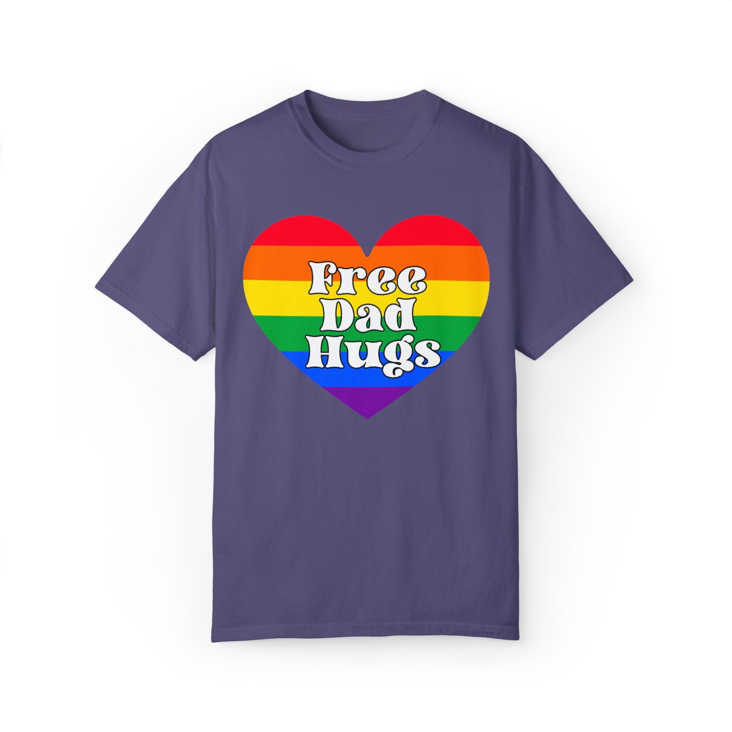 Free Dad Hugs T-Shirt, Ally papa Apparel, Rainbow Gay Pride T-Shirt, Lgbtq Proud Parent Shirt, Equality Gifts, Rainbow Heart Shirt,daddy Tee