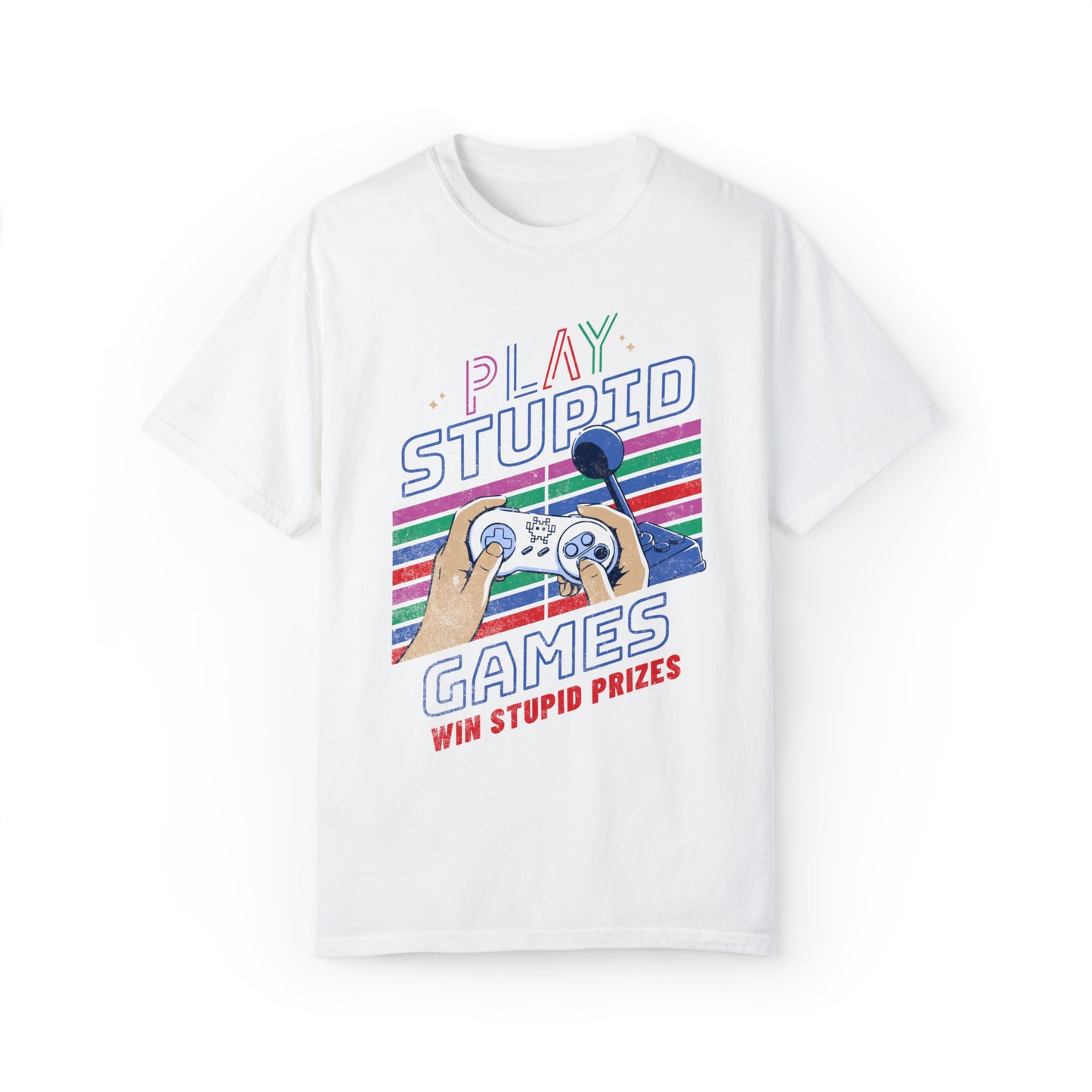 Comfort colors play stupid games Shirt, Taylor Lover Merch, Eras Merch, Gamer fan Merch, Boho tshirt, retro video game, rainbow pride tee