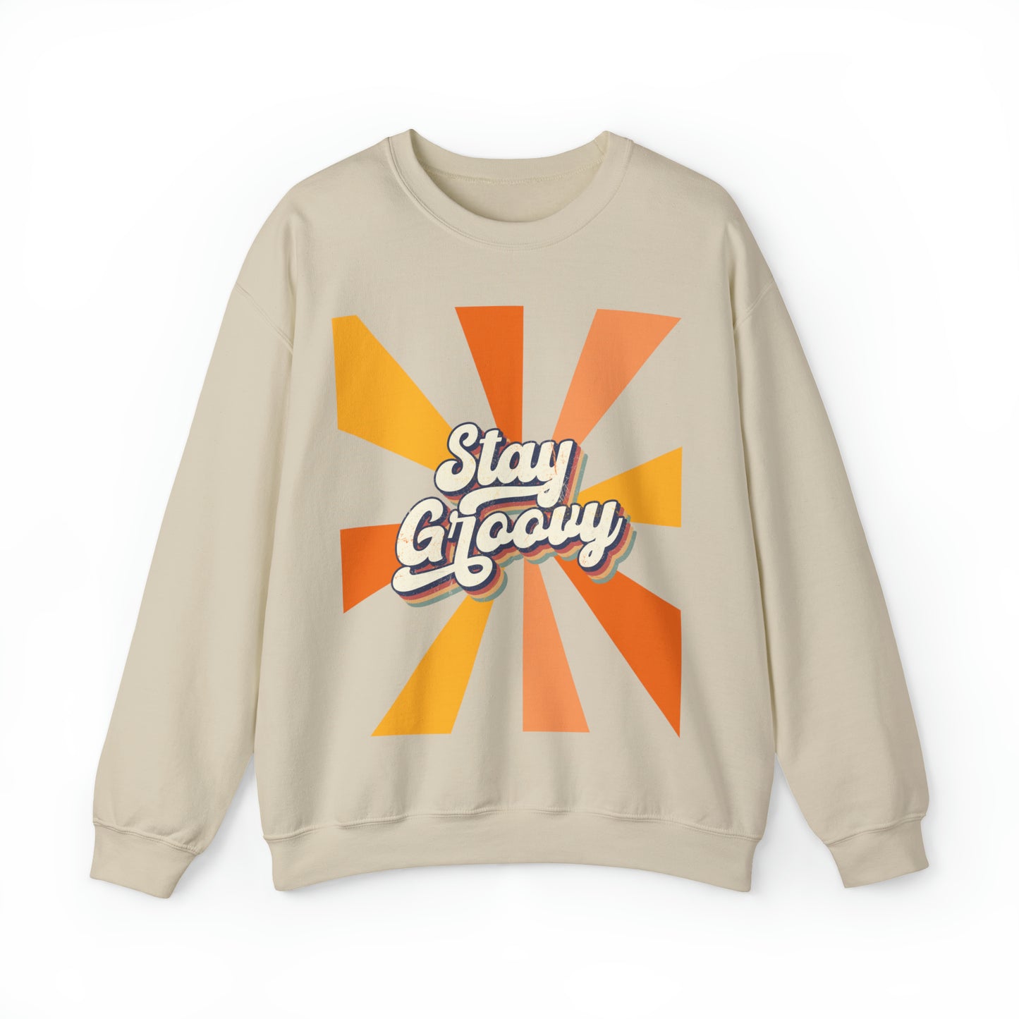 Vintage 70s, 60s aesthetic stay groovy sweatshirt, boho hippie retro shirt, gift idea for boomers