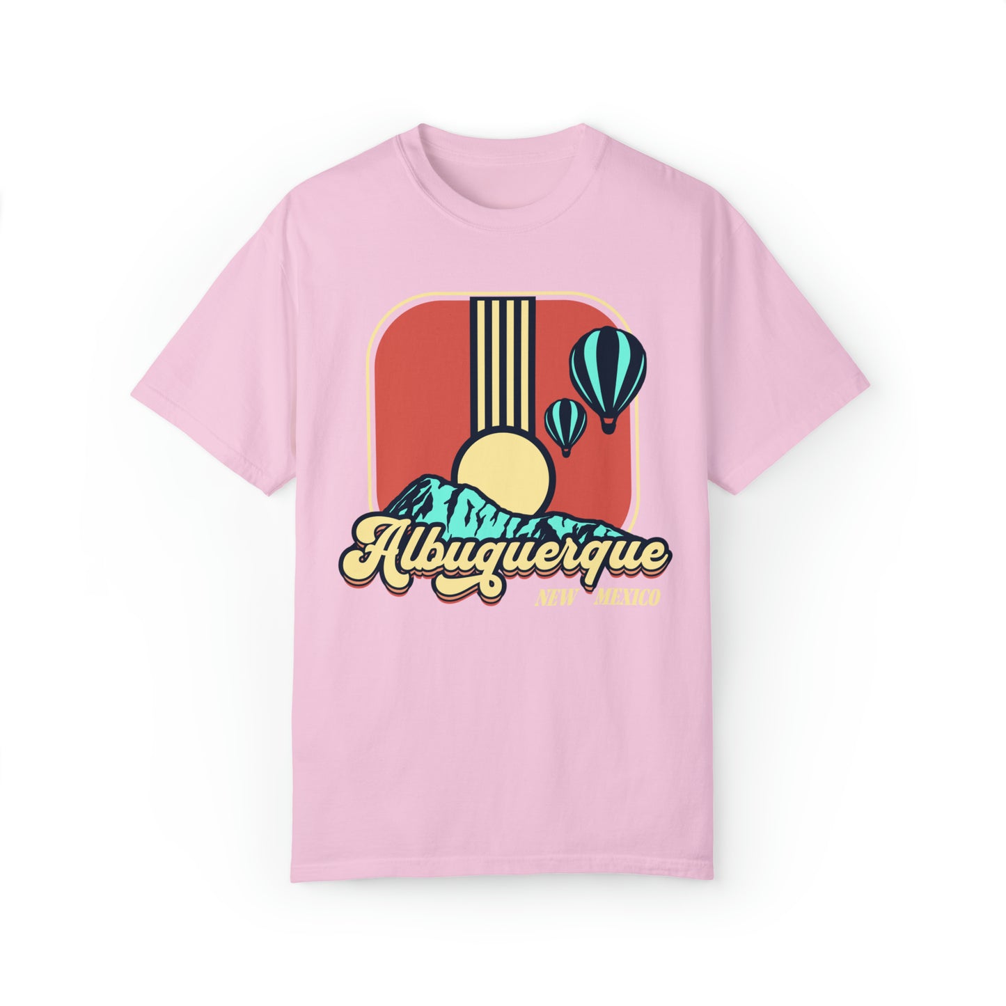 Comfort colors albequerque new mexico hot air balloon festival tshirt, boho travel america shirt, retro state park tee, desert south west