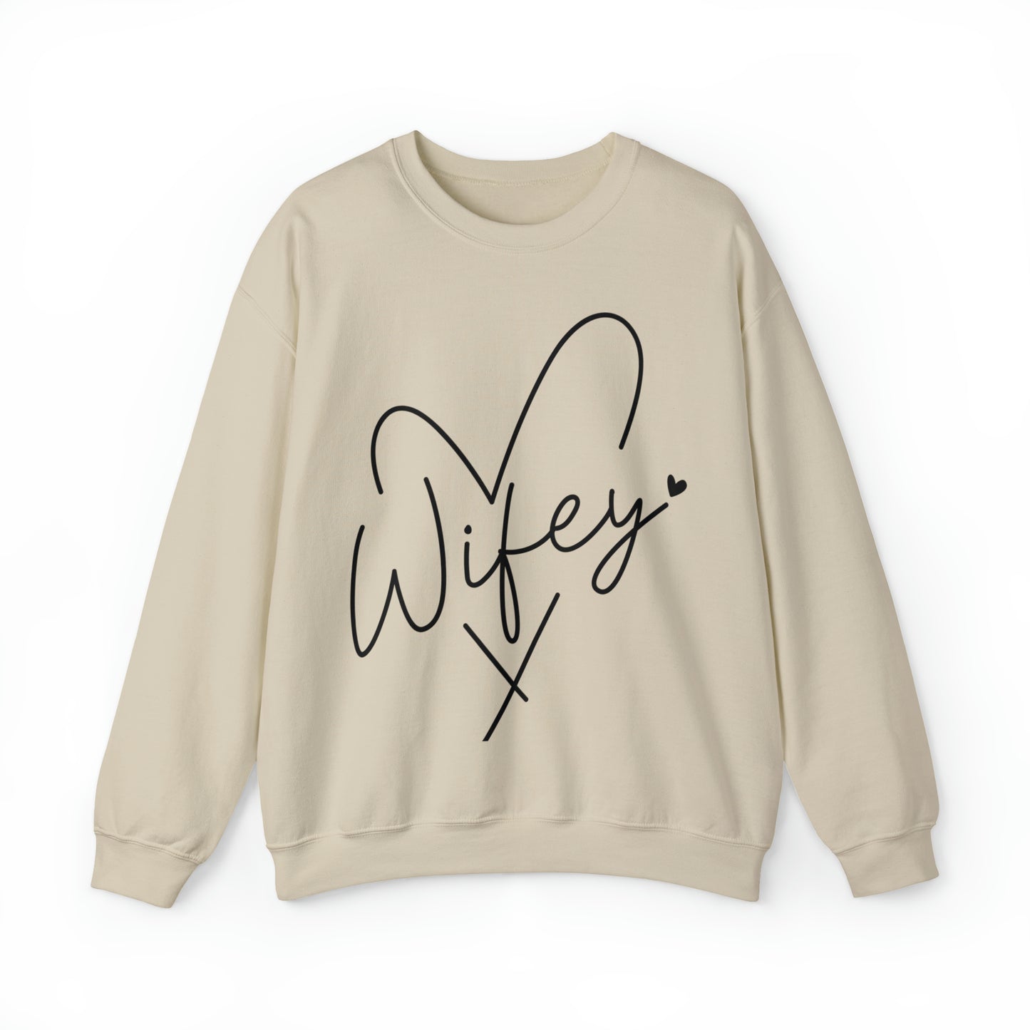 Cute minimalist wifey sweatshirt, bachelorette party sweater, engagement gift idea, wedding day hoodie