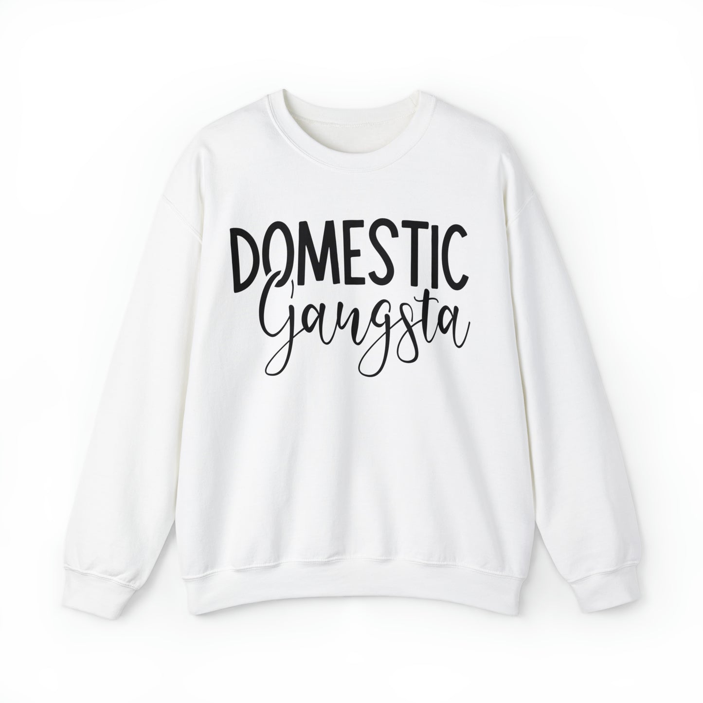 Funny minimalist domestic gangsta sweatshirt for mom, cute mothers day gift idea, stay at home mama meme hoodie