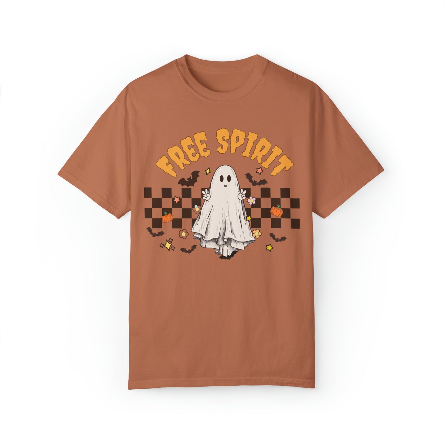 Comfort colors funny free spirit ghost pun Halloween tshirt, Retro spooky season haunting ghoul shirt, distressed graphic tee, cute munster monster outfit