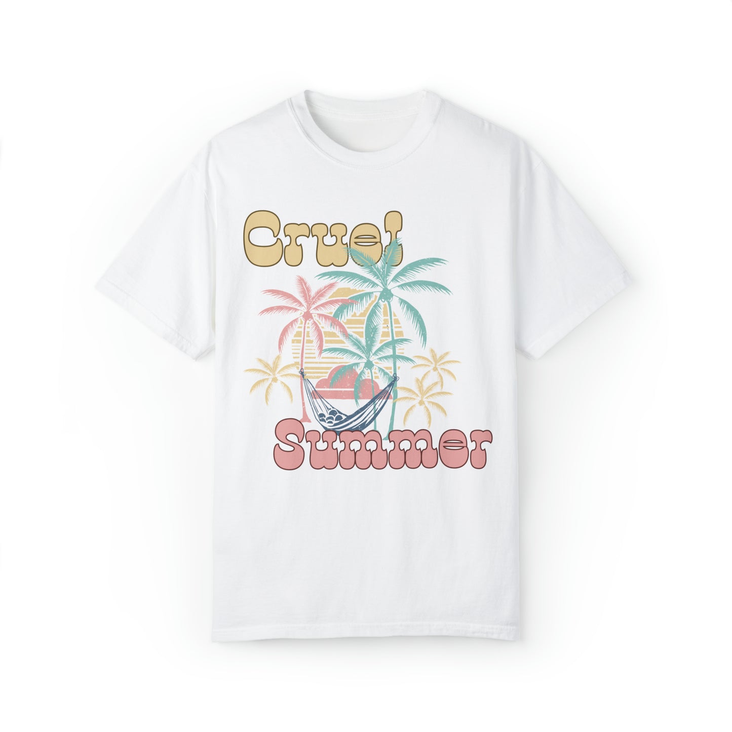 Comfort colors Cruel Summer Shirt Taylor tour Lover tee, Eras concert Merch, Boho tshirt, Y2K beach bum, retro palm tree surfboard, tropical