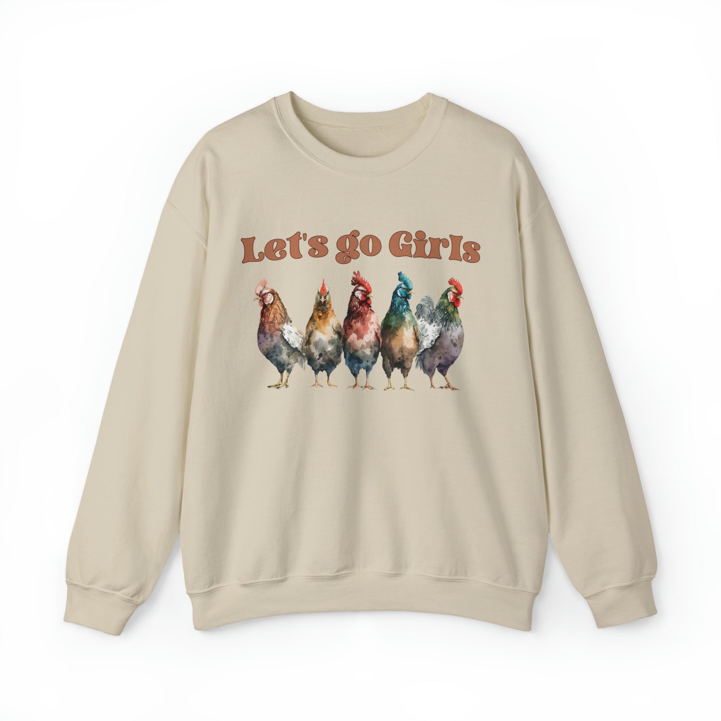 Cute Chicken Shirt For Farmer, Funny Chicken Sweatshirt, Chicken Mom sweater, Farm Girl hoodie, Farm Family  shirt, lets go girls hen flock