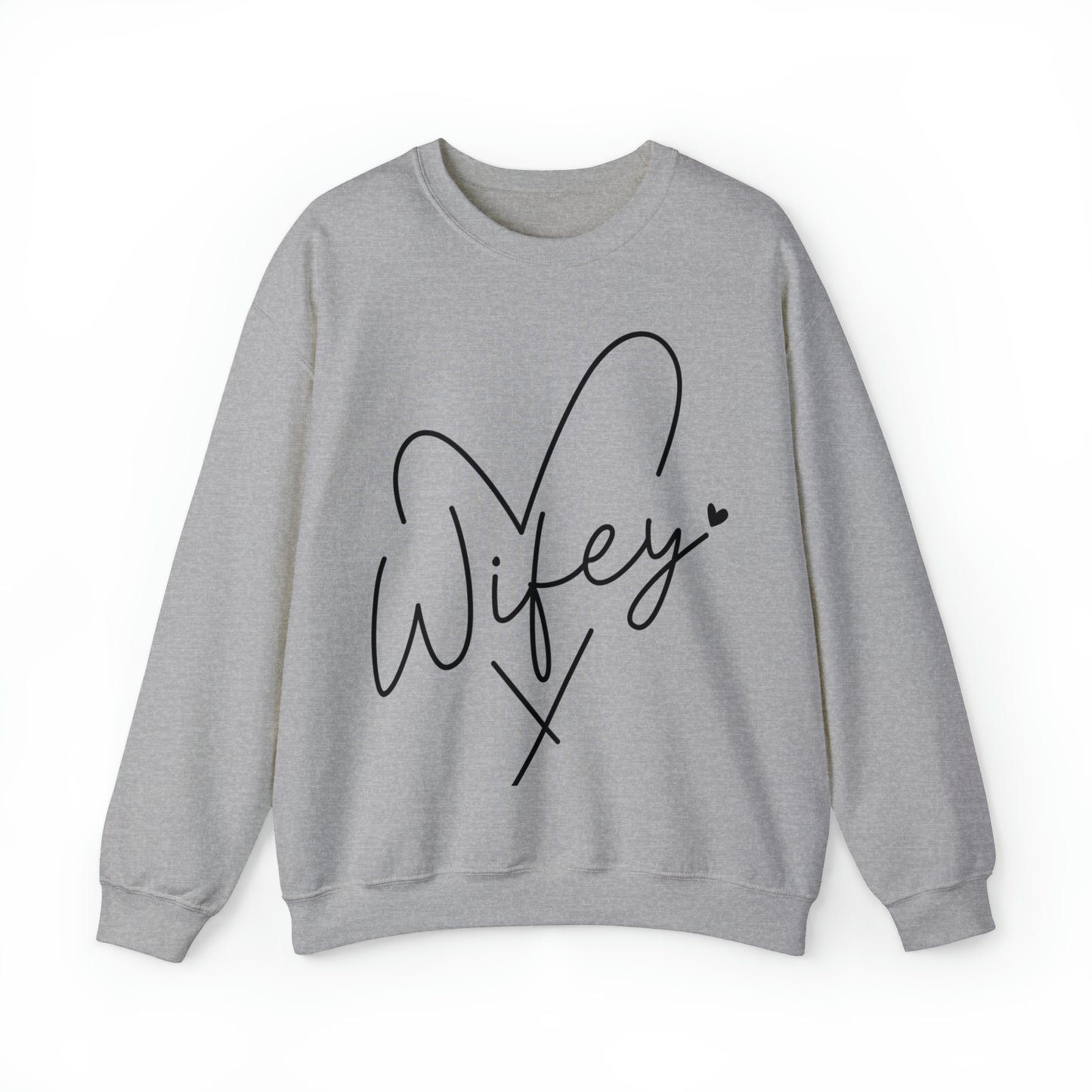 Cute minimalist wifey sweatshirt, bachelorette party sweater, engagement gift idea, wedding day hoodie