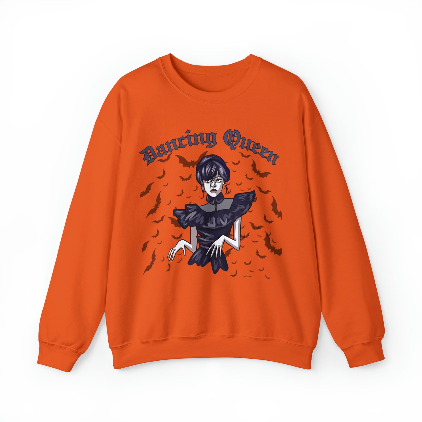 Funny halloween sweatshirt, wednesday dancing queen sweater, addams netflix hoodie, spooky season bats sweater weather, boho gothic style