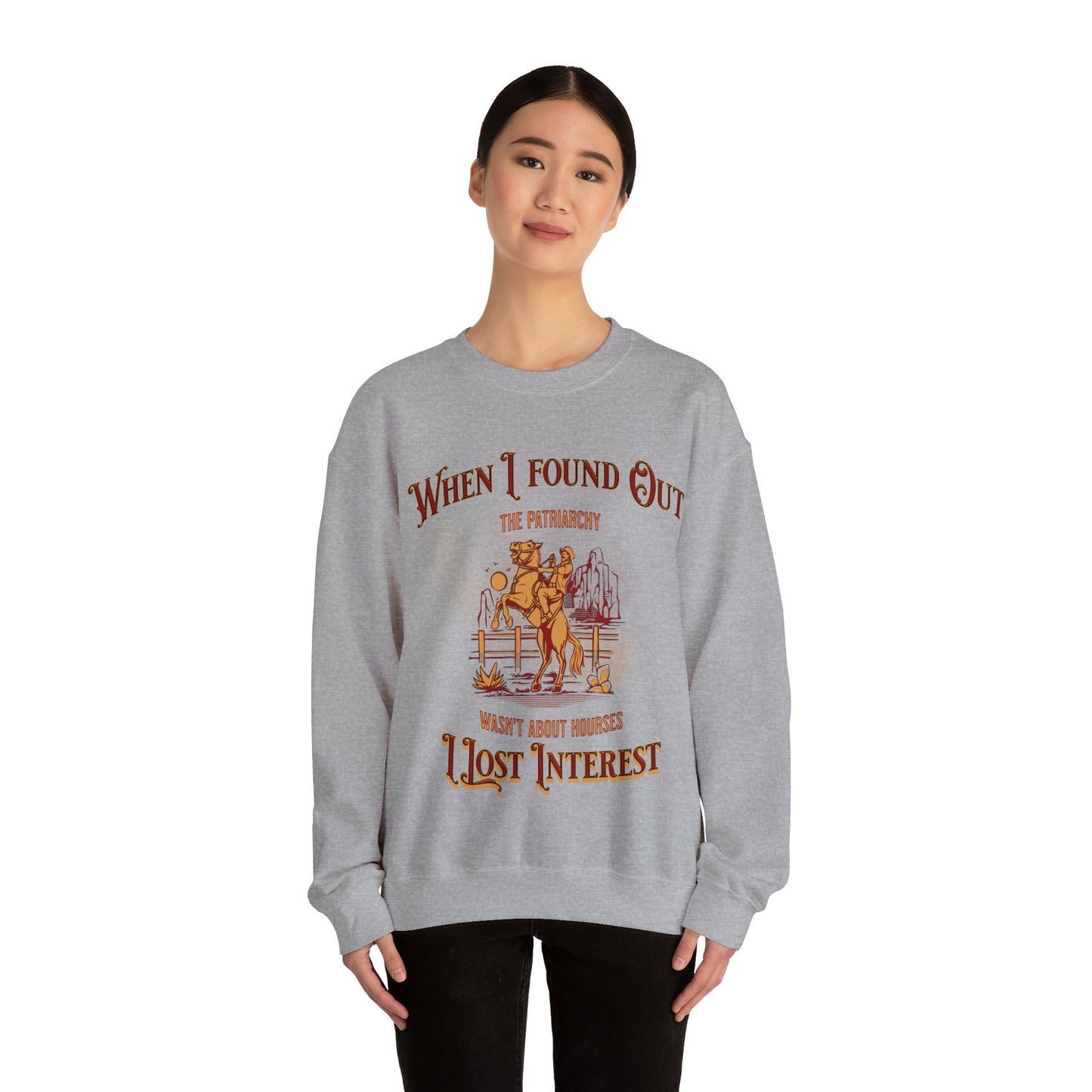 Funny barb movie ken quote sweater, when I found out the patriarchy wasnt about horses, cowboy feminist sweatshirt, Barbiecore, himbo hoodie