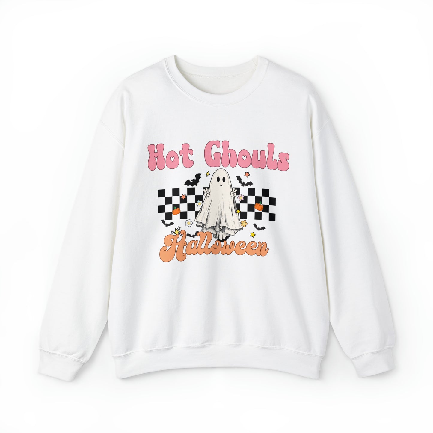 Funny hot ghouls pun spooky season halloween, retro witchy sweatshirt, fall lover hoodie, groovy autumn seasonal sweater, hot girls holiday