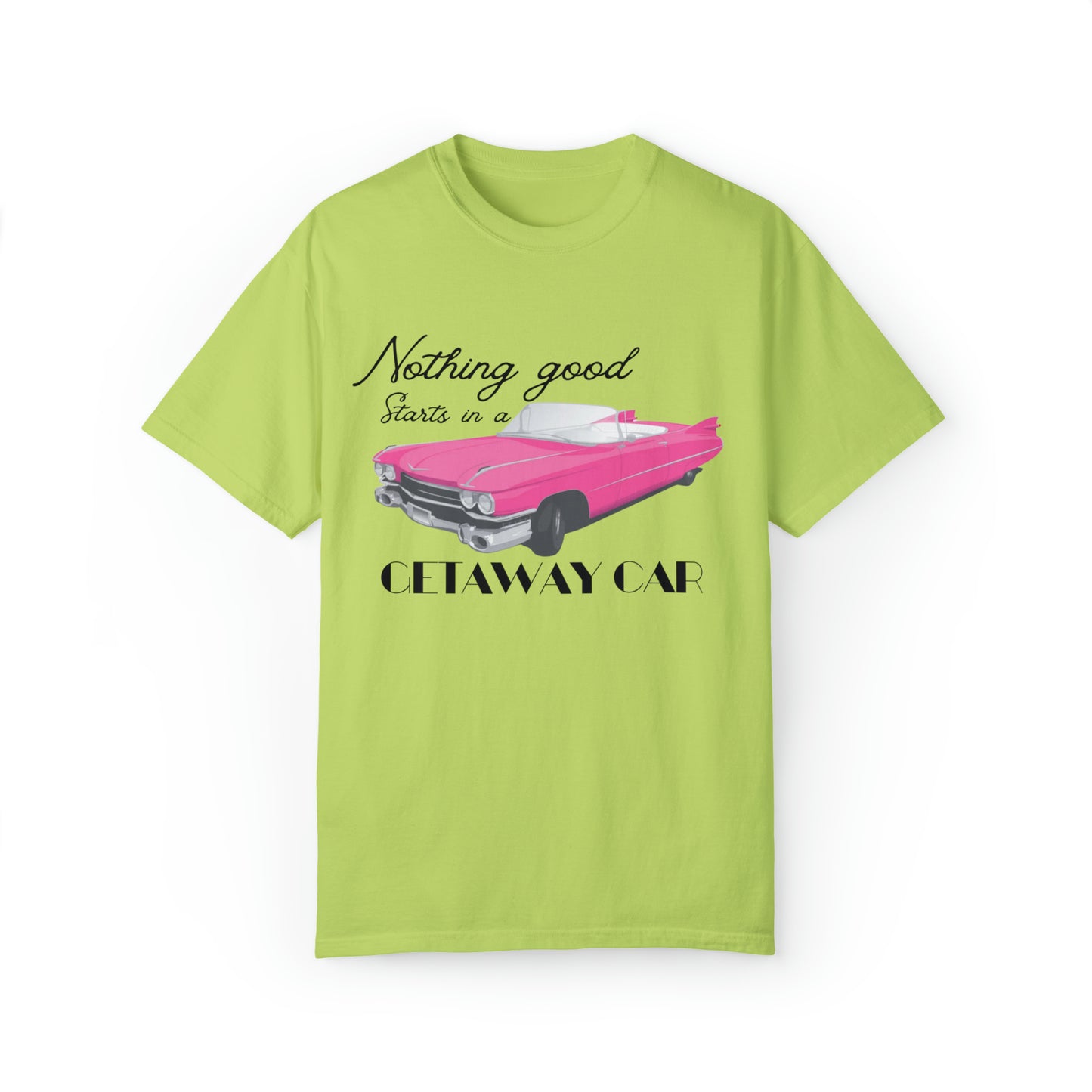 Pink convertible Getaway Car Shirt, Nothing Good, Reputation Album, Taylor Merch, Taylor Fan Gift, Concert TShirt, Comfort Colors