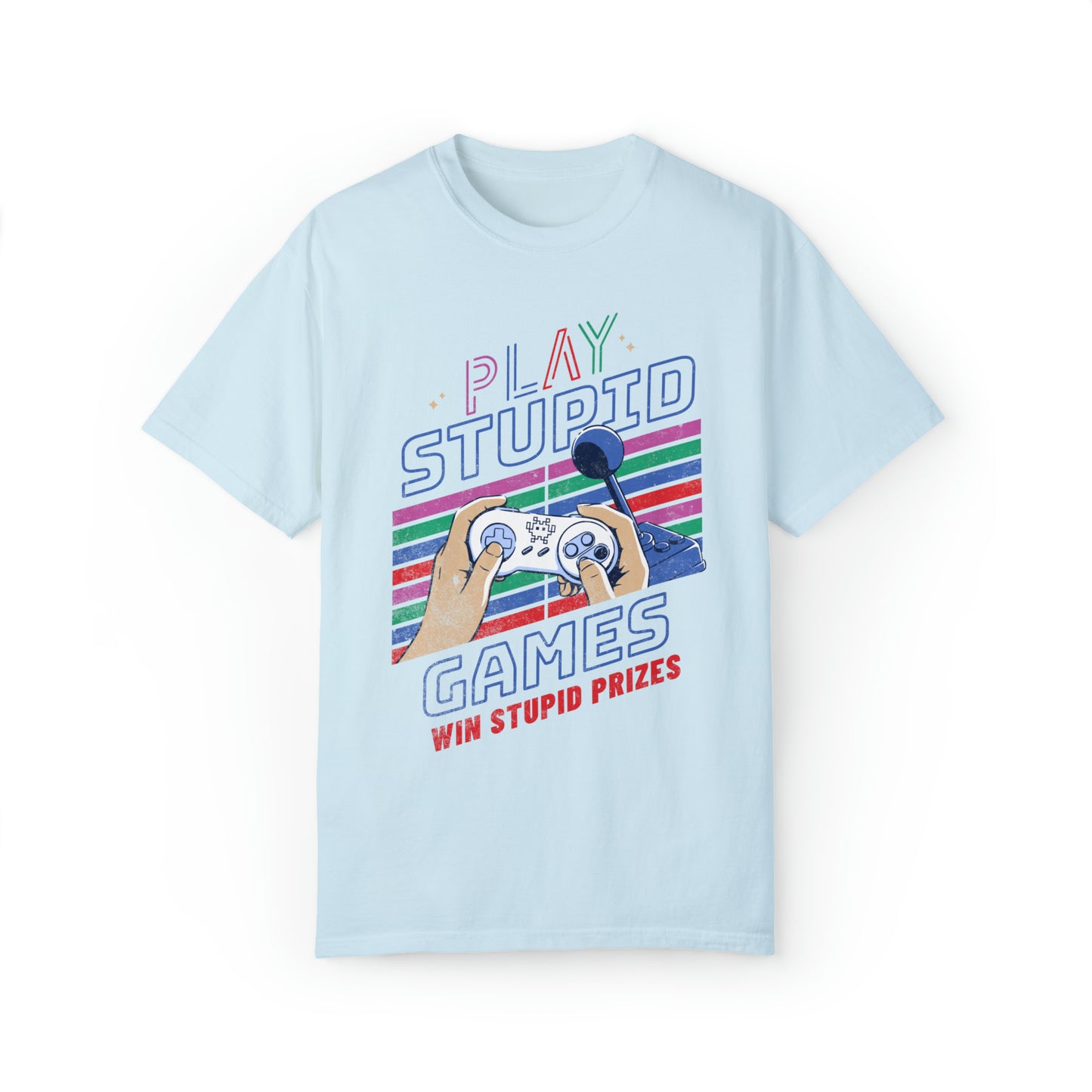 Comfort colors play stupid games Shirt, Taylor Lover Merch, Eras Merch, Gamer fan Merch, Boho tshirt, retro video game, rainbow pride tee