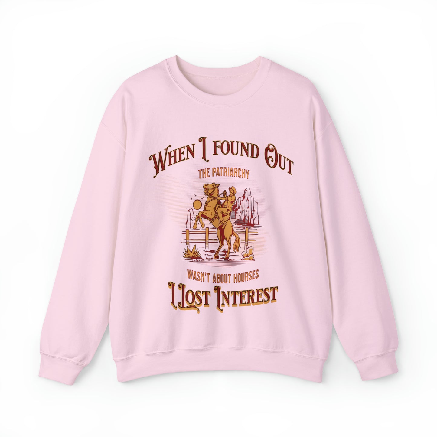 Funny barb movie ken quote sweater, when I found out the patriarchy wasnt about horses, cowboy feminist sweatshirt, Barbiecore, himbo hoodie