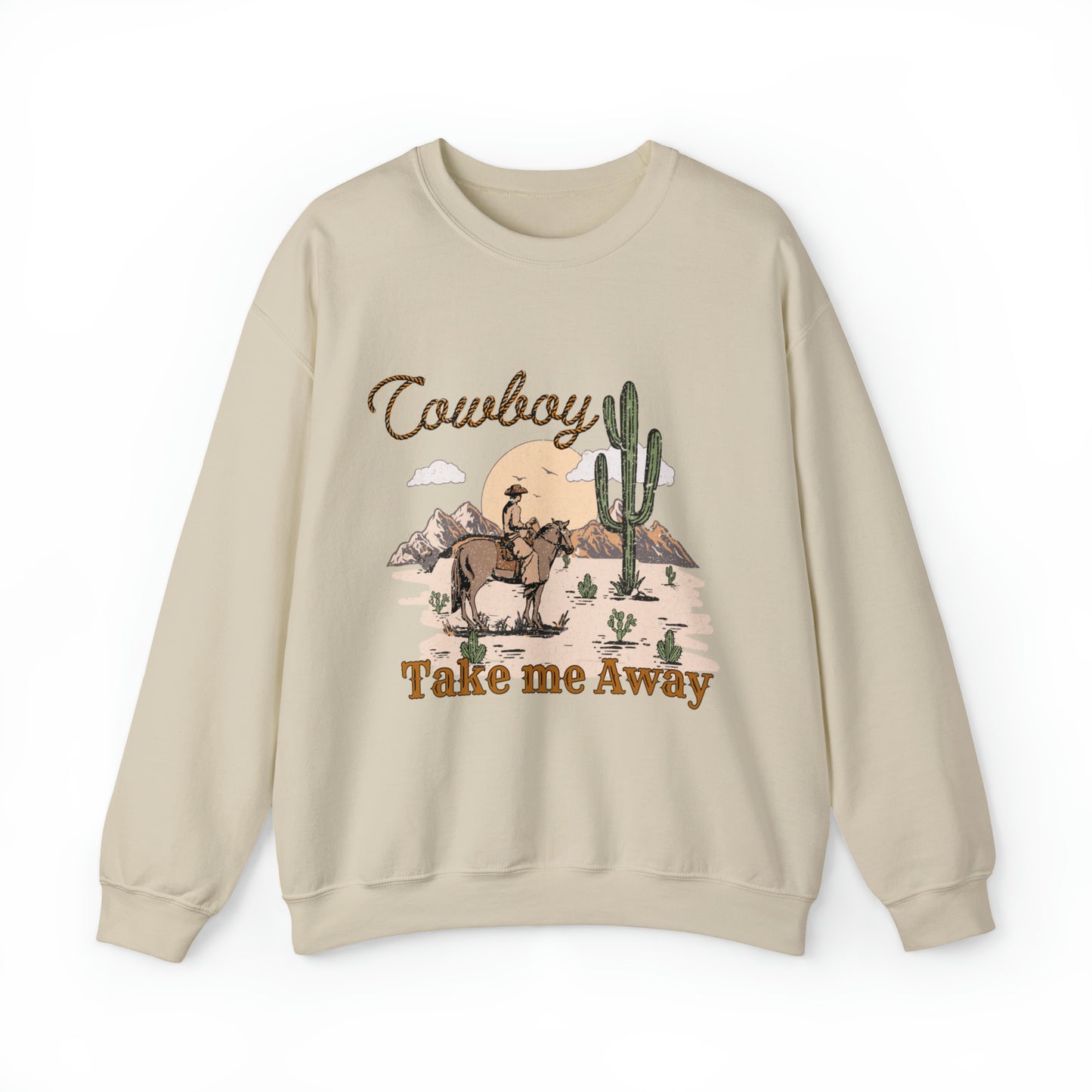 Vintage cowboy cowgirl Sweatshirt, western graphic shirt, Country music rodeo clothing, southwest hoodie